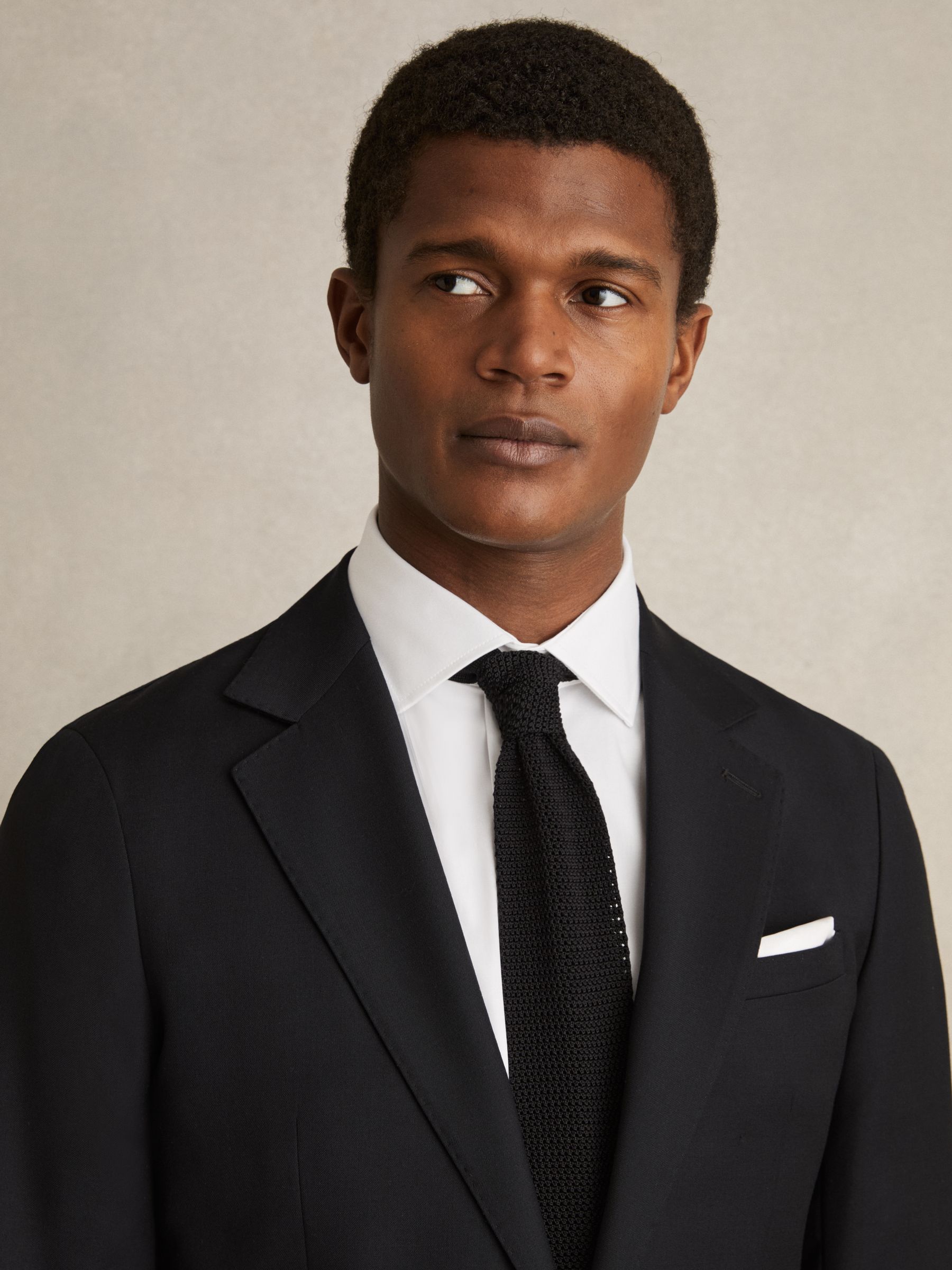 Slim Fit Cotton Sateen Shirt in White