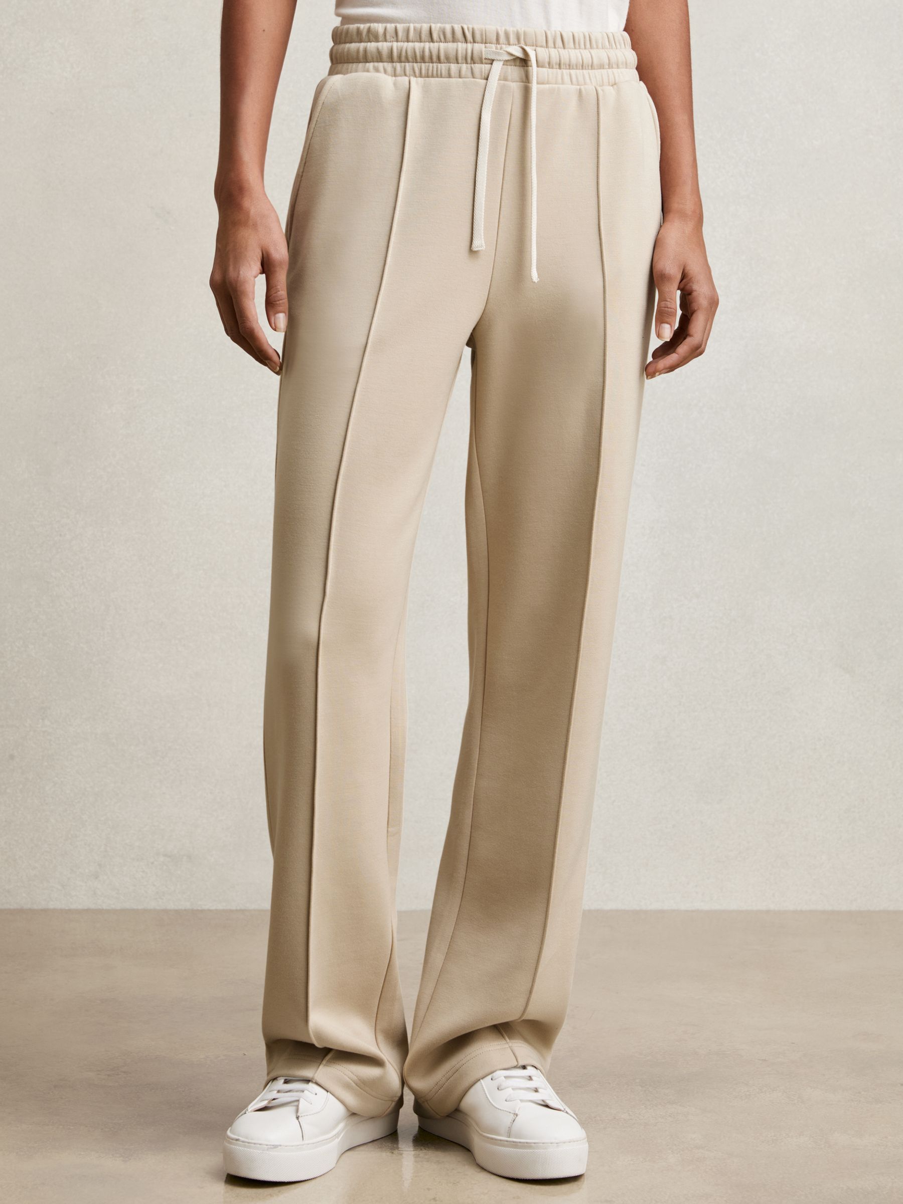 Interlock Pintuck Drawstring Joggers in Sage Green