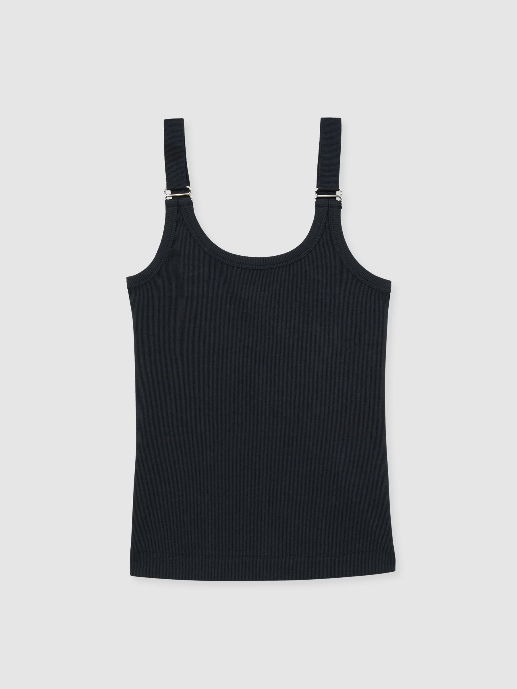 Stretch-Cotton D-Ring Strap Vest in Navy