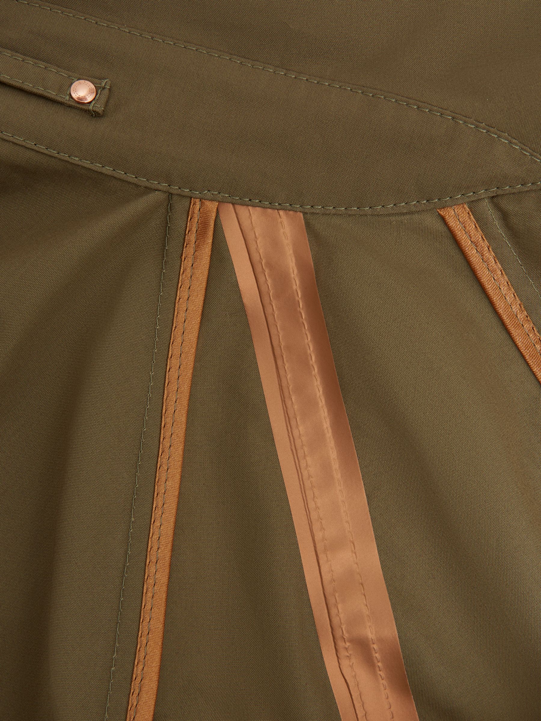 Private White Mid-Length Trench Coat in Sage