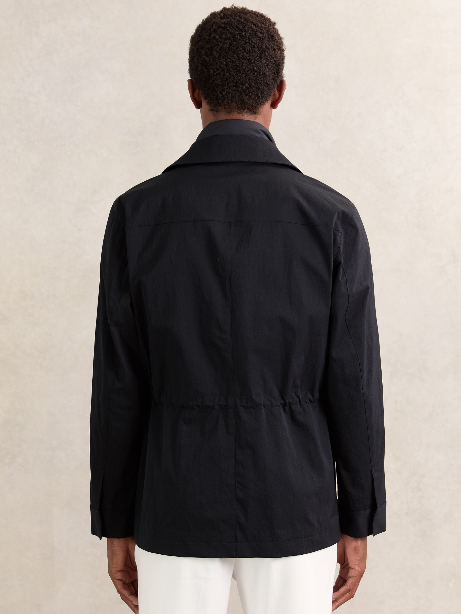 Removable-Gilet Safari Jacket in Navy