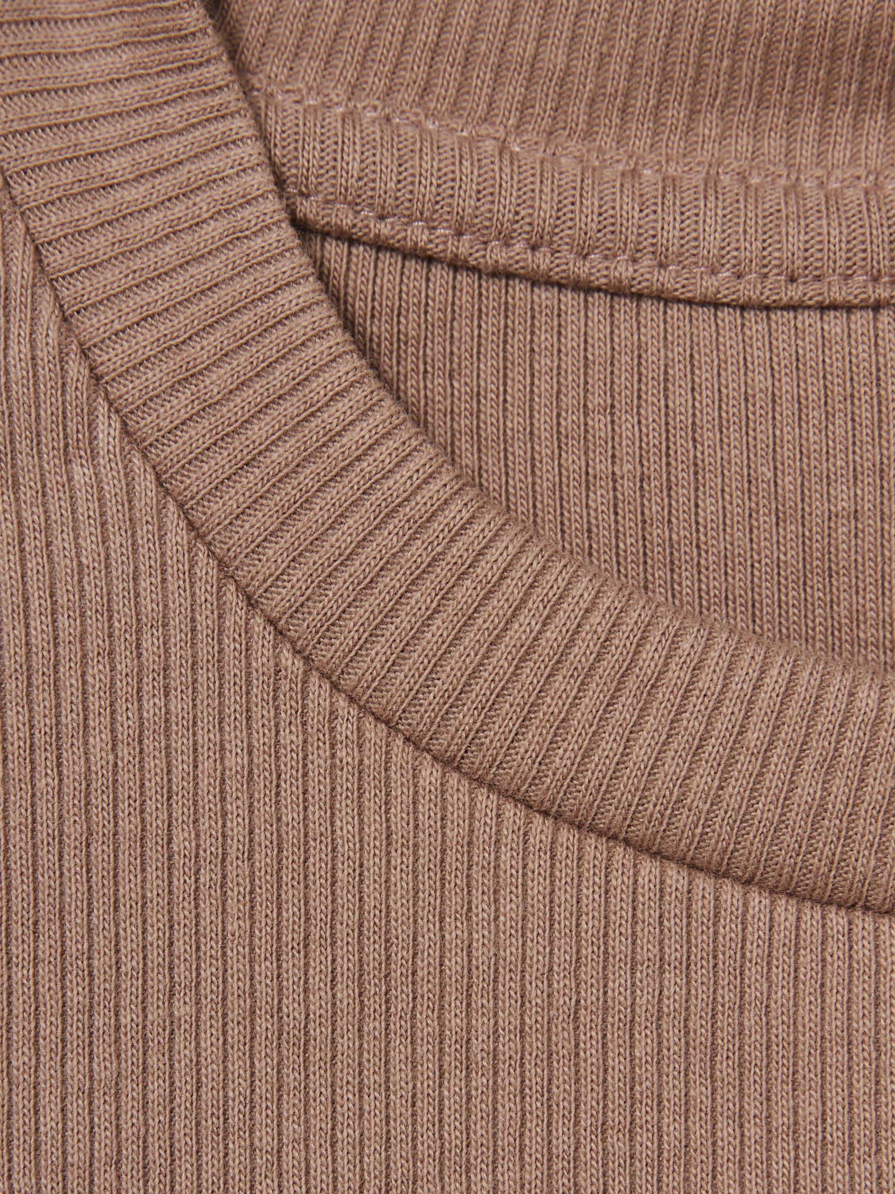 4-9 yrs Cotton-Jersey Ribbed Short-Sleeve T-Shirt in Berry