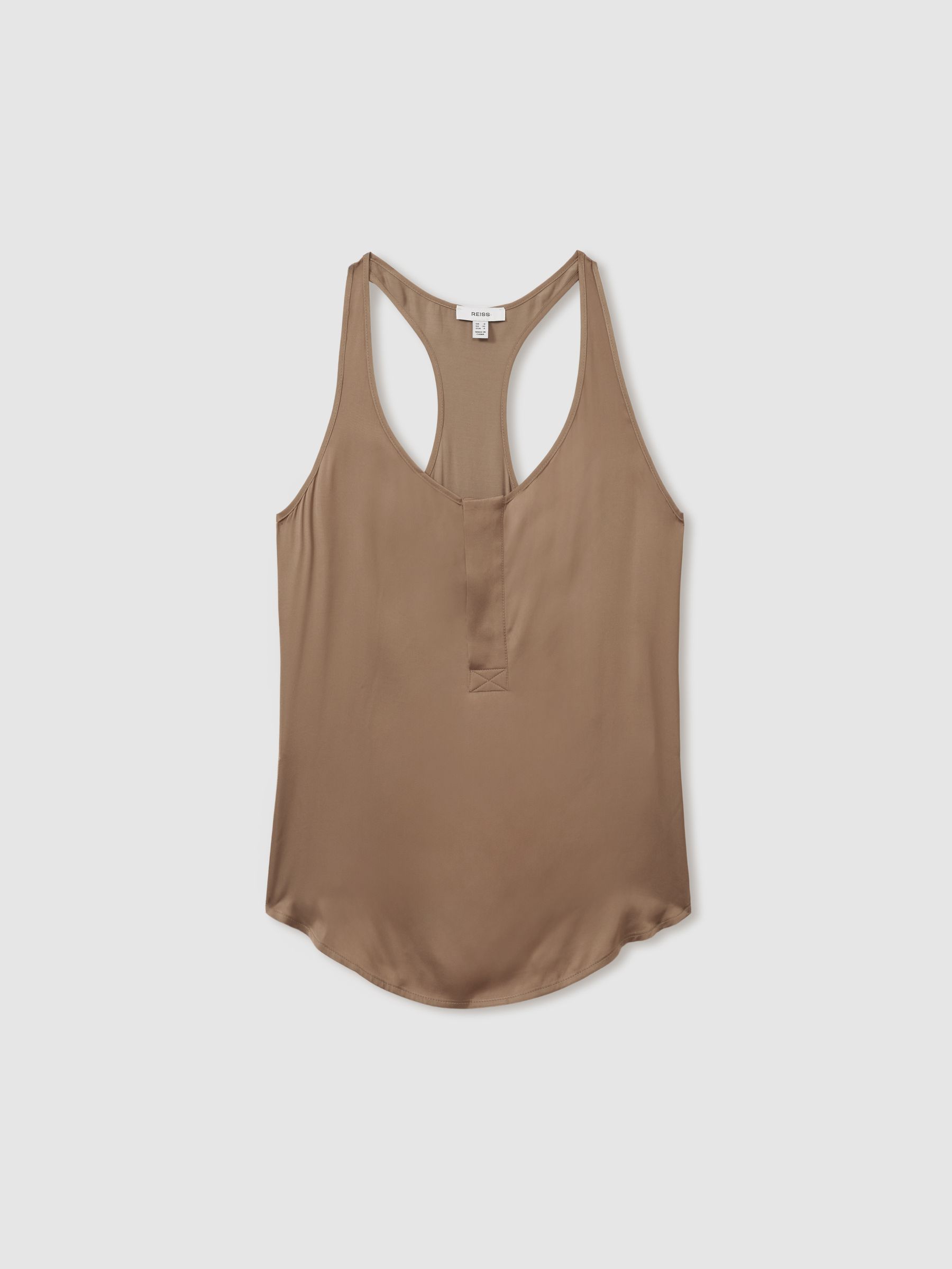 Scoop Neck Vest in Taupe