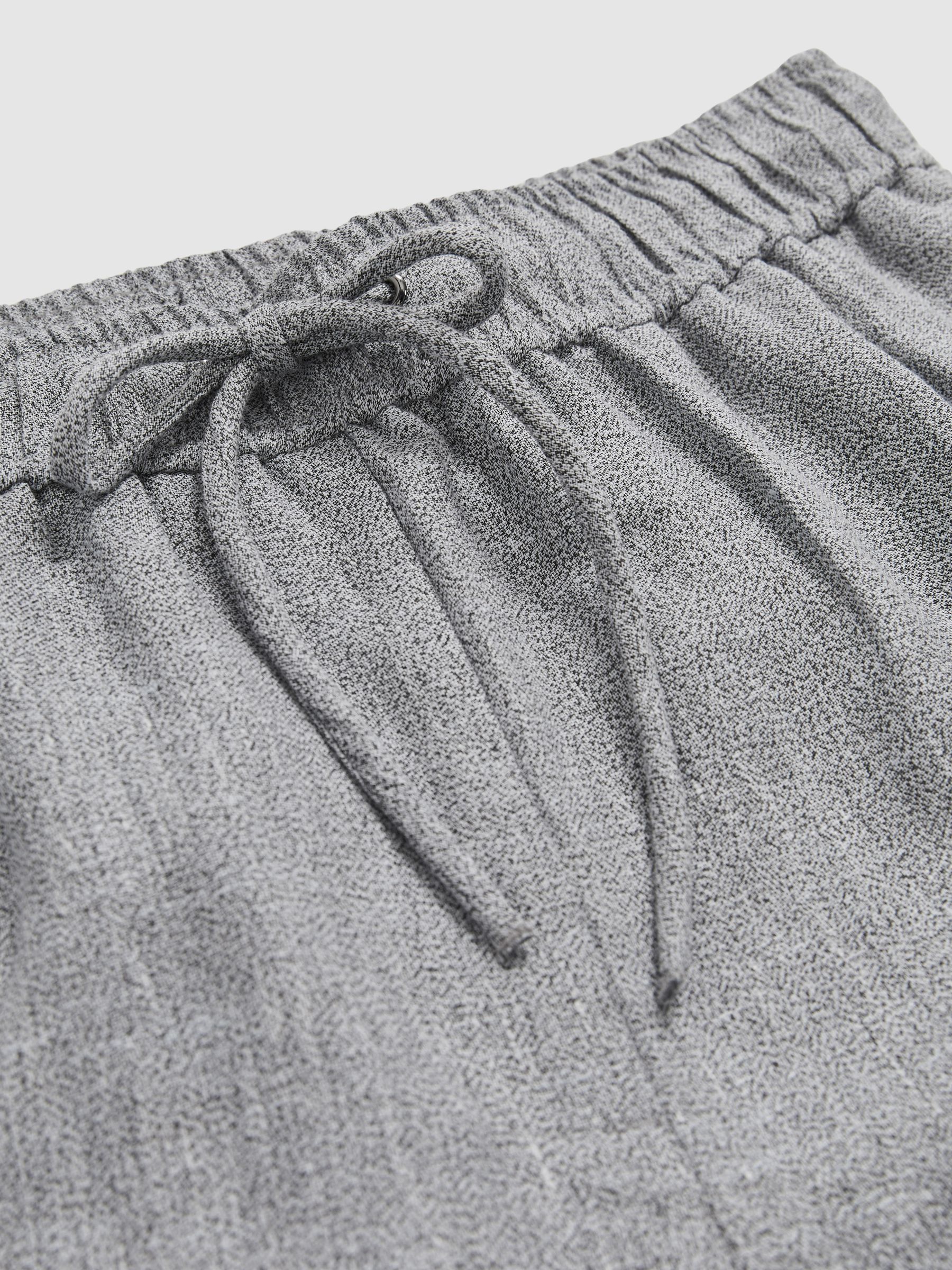 Petite Linen-Blend Wide-Leg Trousers in Blue