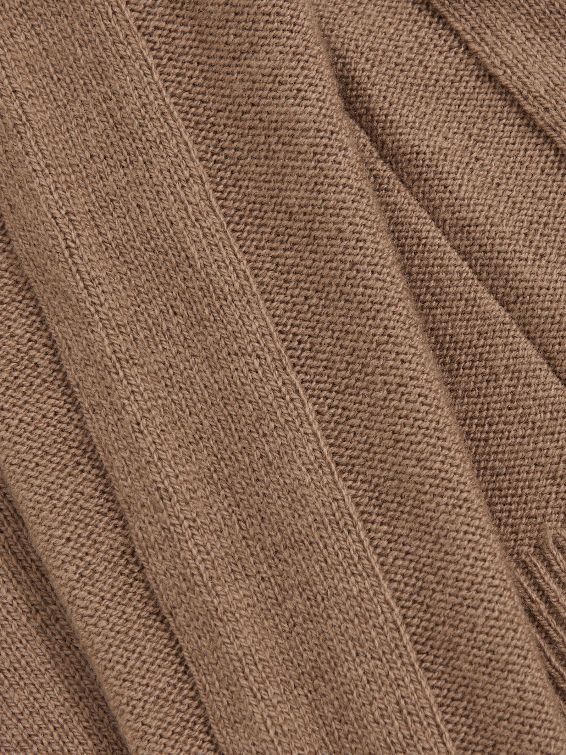 9-13 yrs Wool-Cashmere Reverse-Seam Jumper in Camel