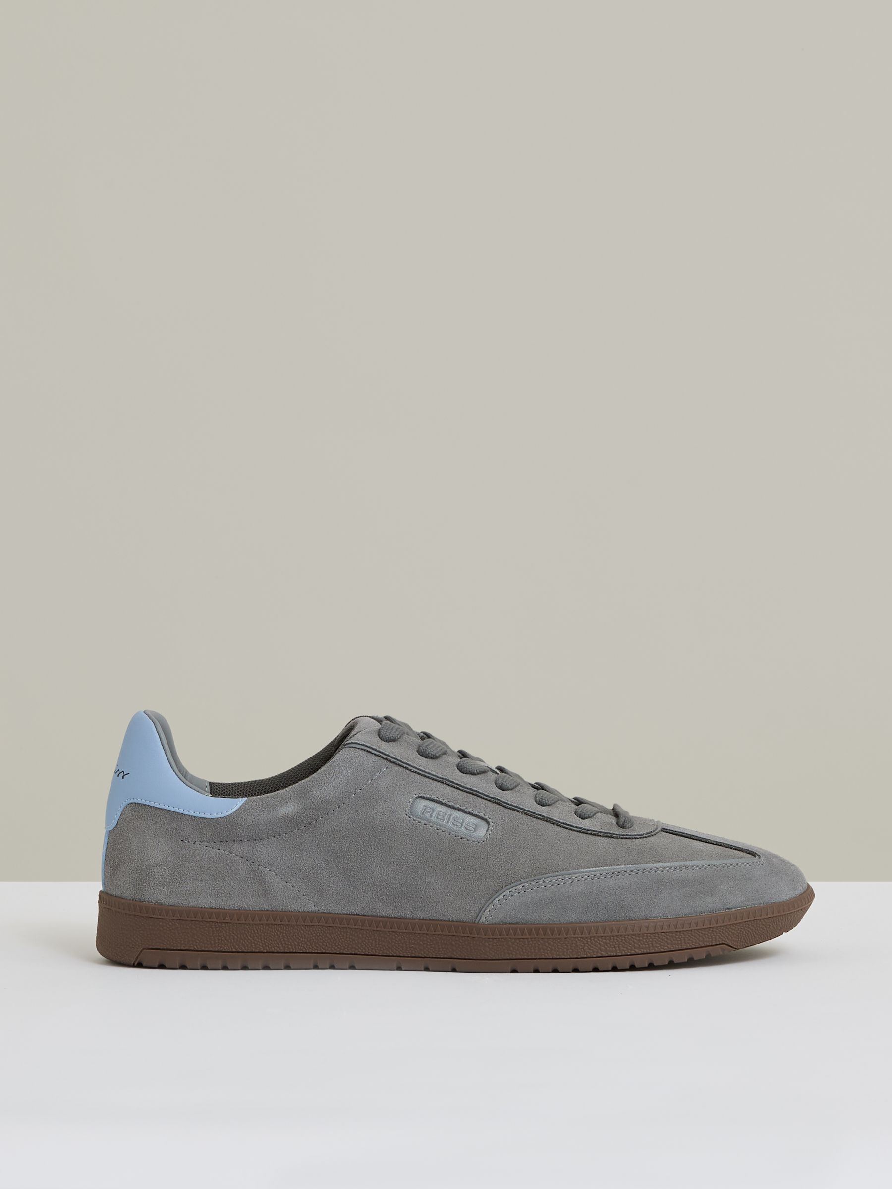Suede Low-Top Trainers in Dark Grey
