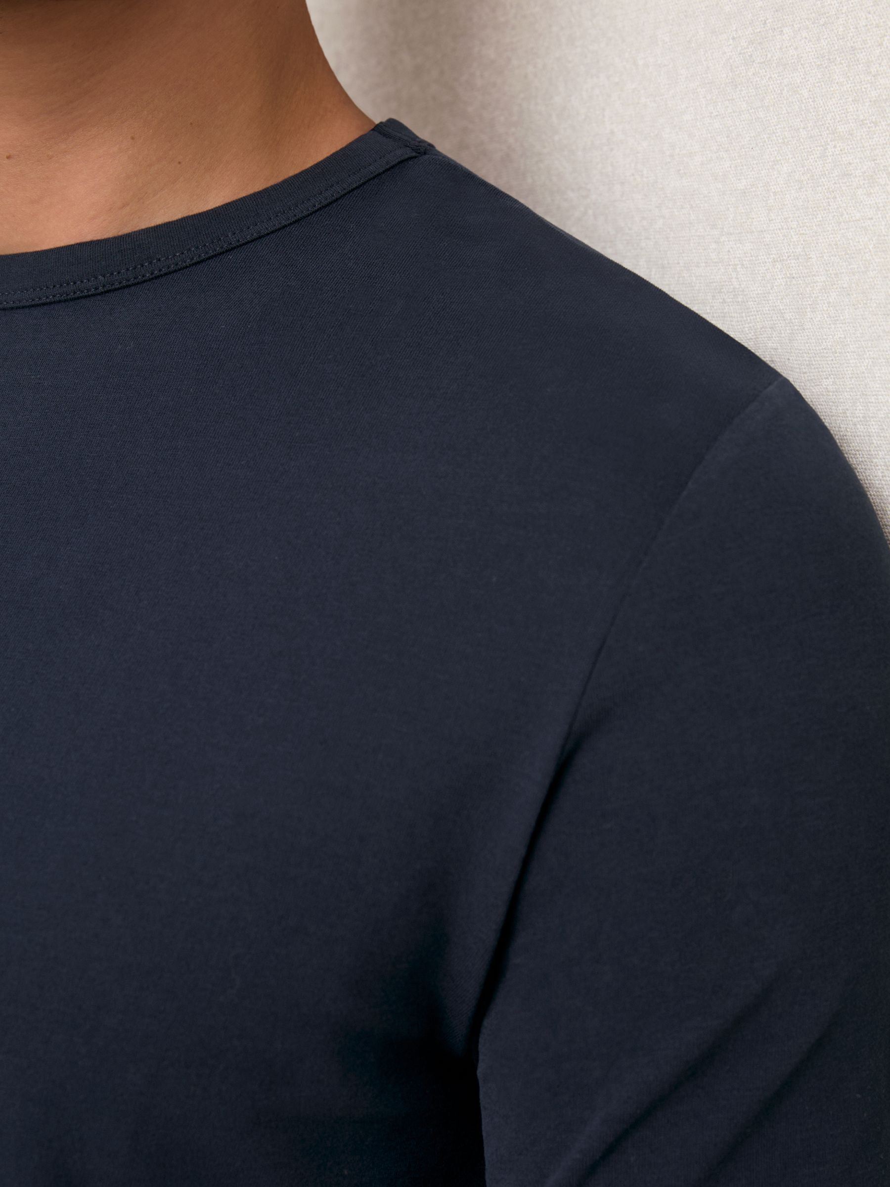 Stretch-Cotton Crew-Neck T-Shirt in Navy