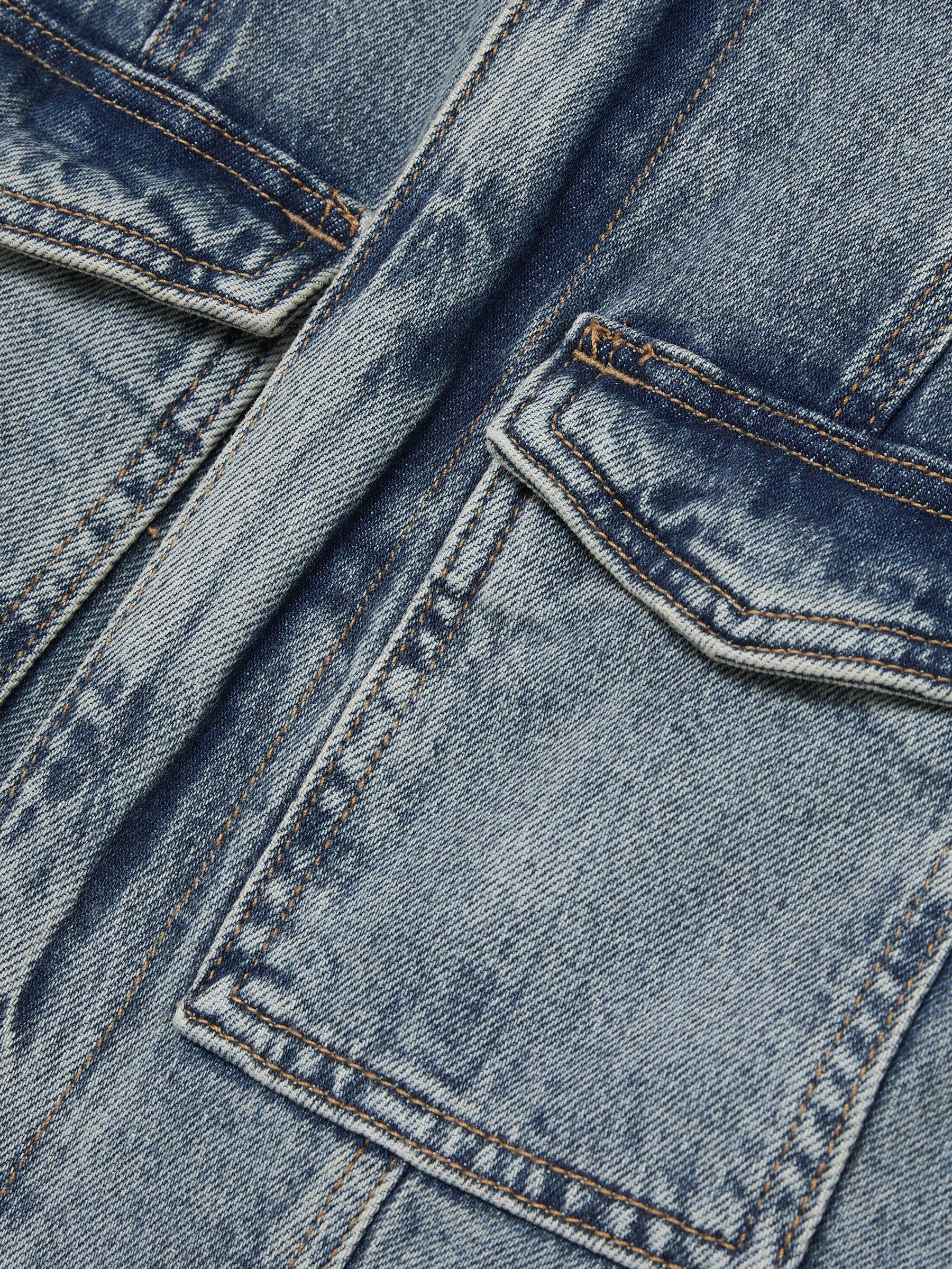 Good American Denim Cargo Jumpsuit in Indigo