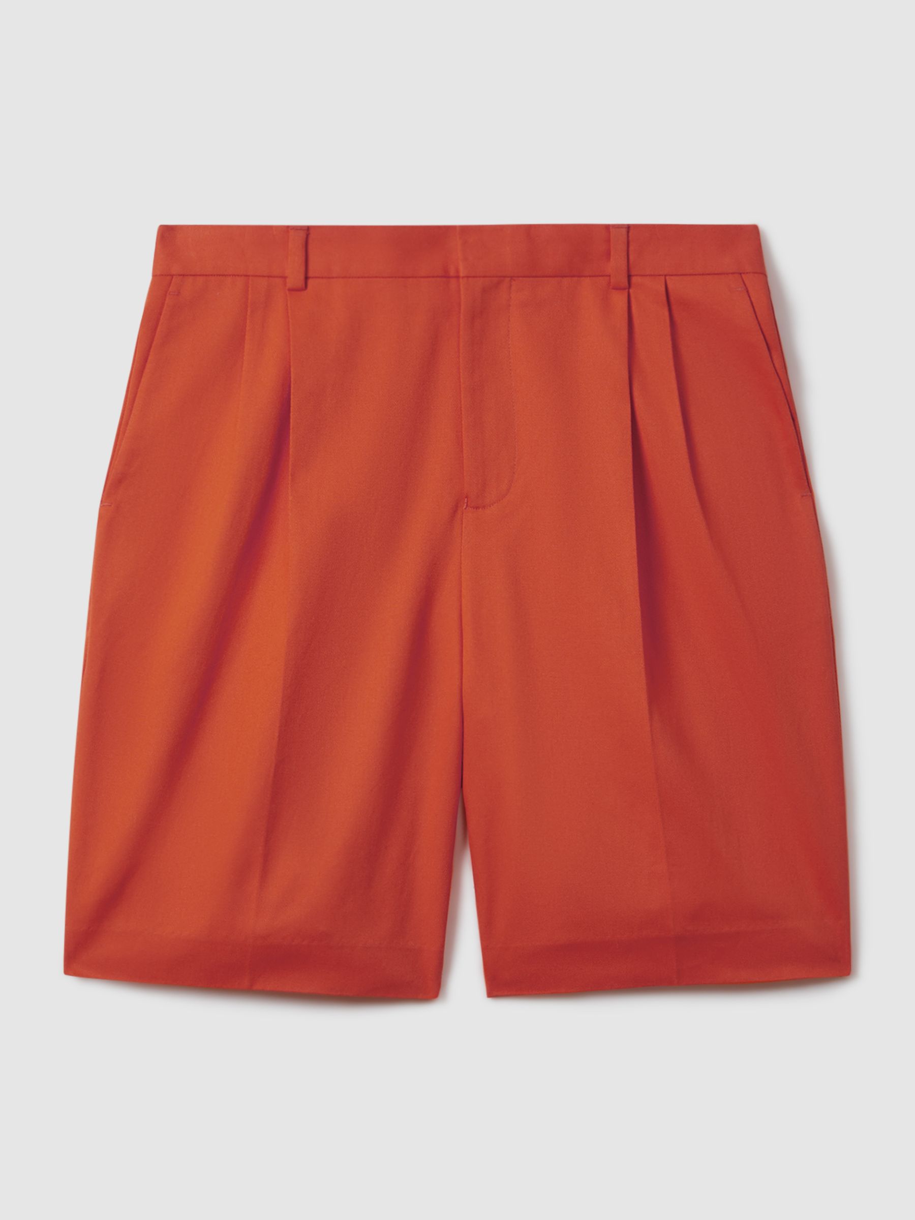McLaren F1 Twill Relaxed Shorts in Papaya