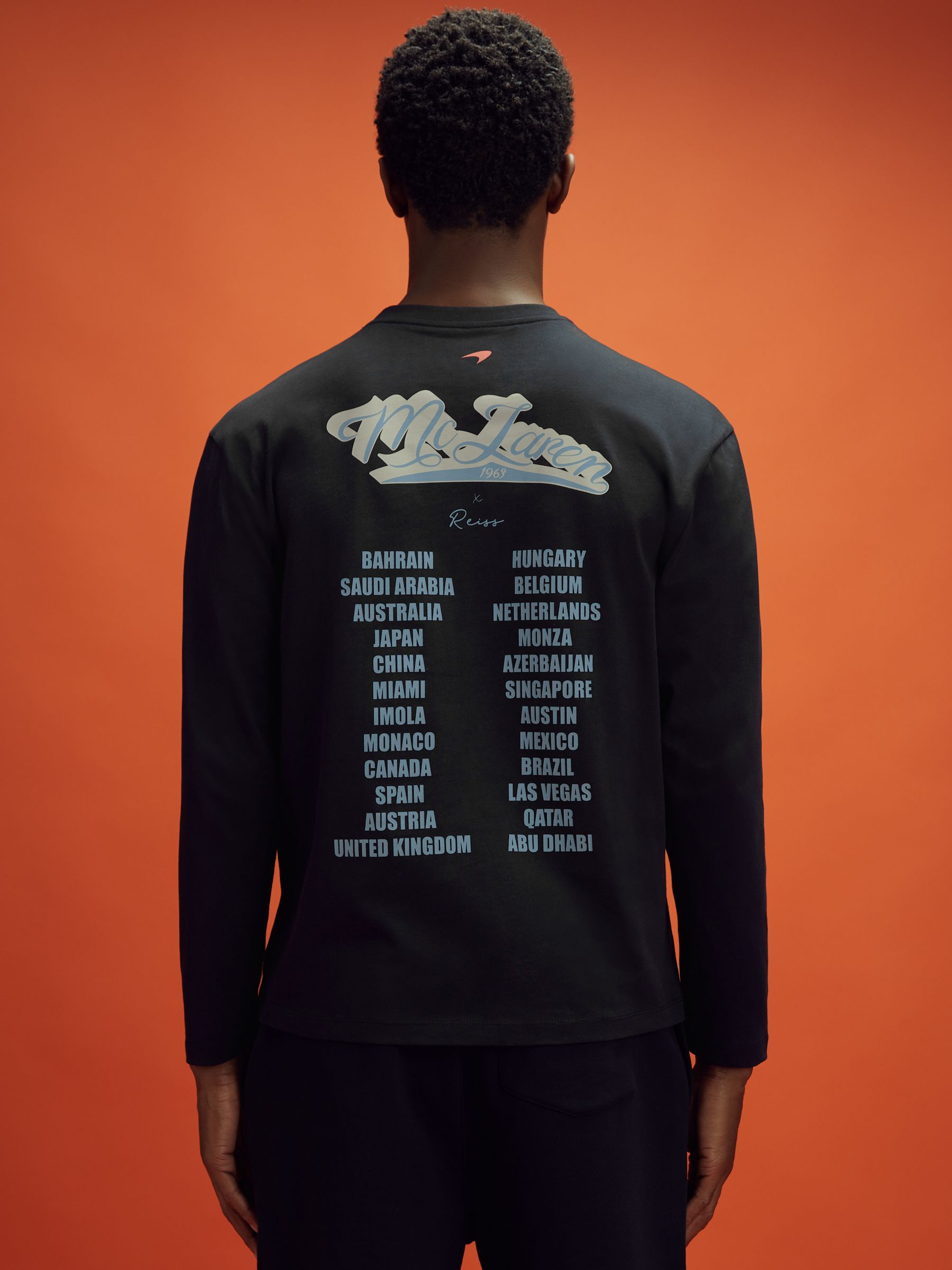 McLaren F1 Crew Neck Tour T-Shirt in Black