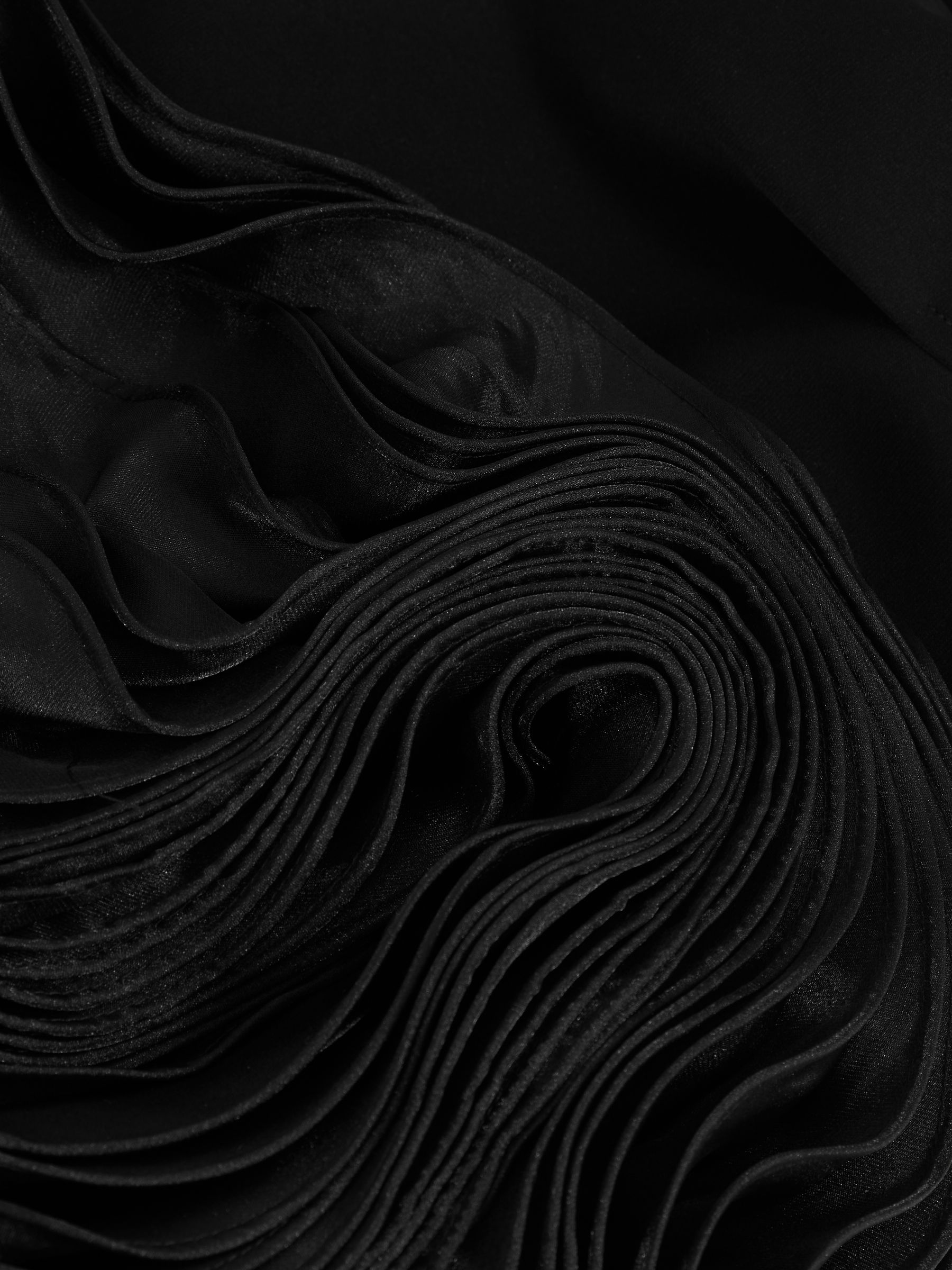 Acler Layered Ruffle Mini Black Dress in Black