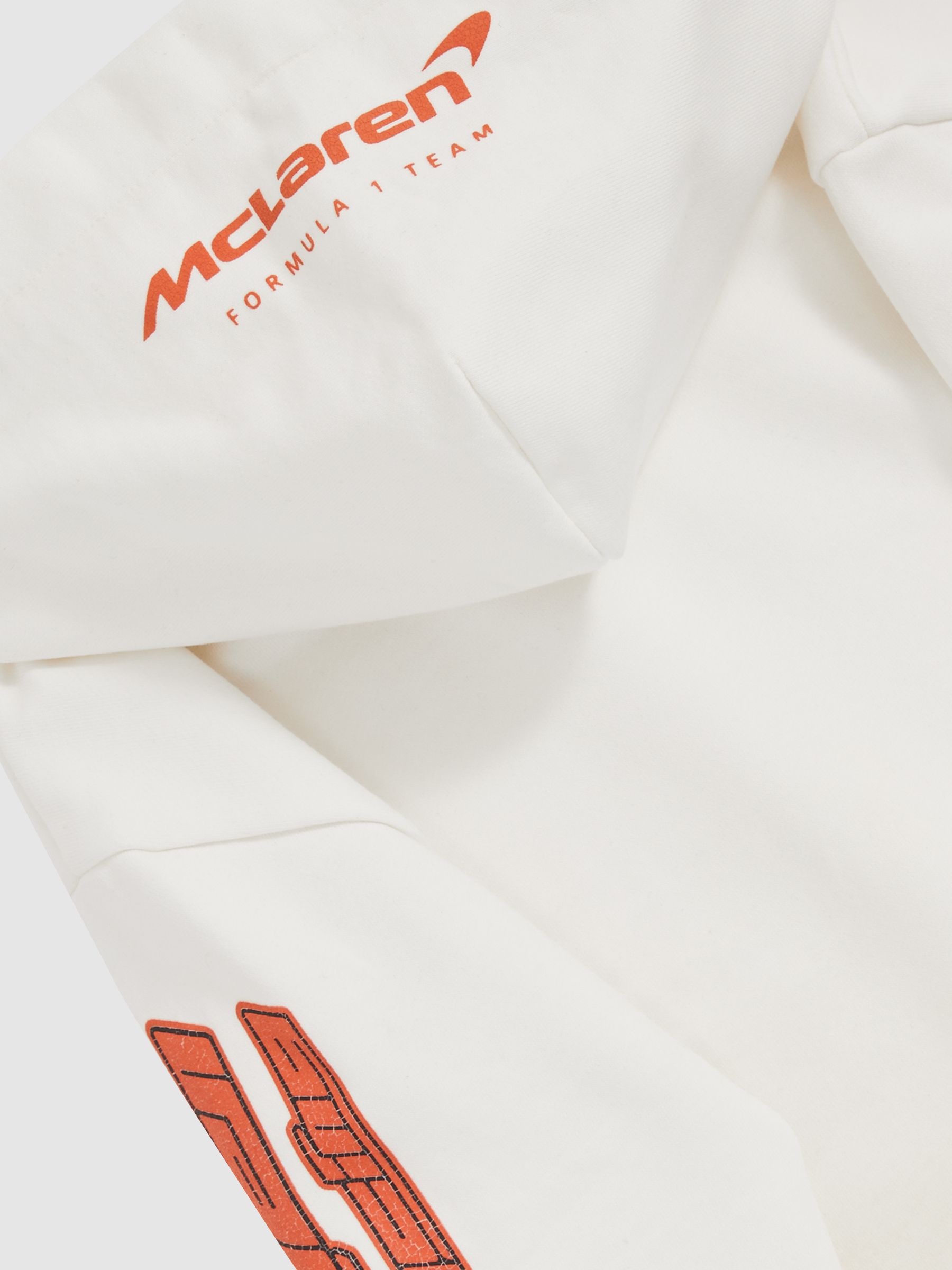 9-13 yrs McLaren F1 Team Cotton Logo Hoodie Unisex Fit in White