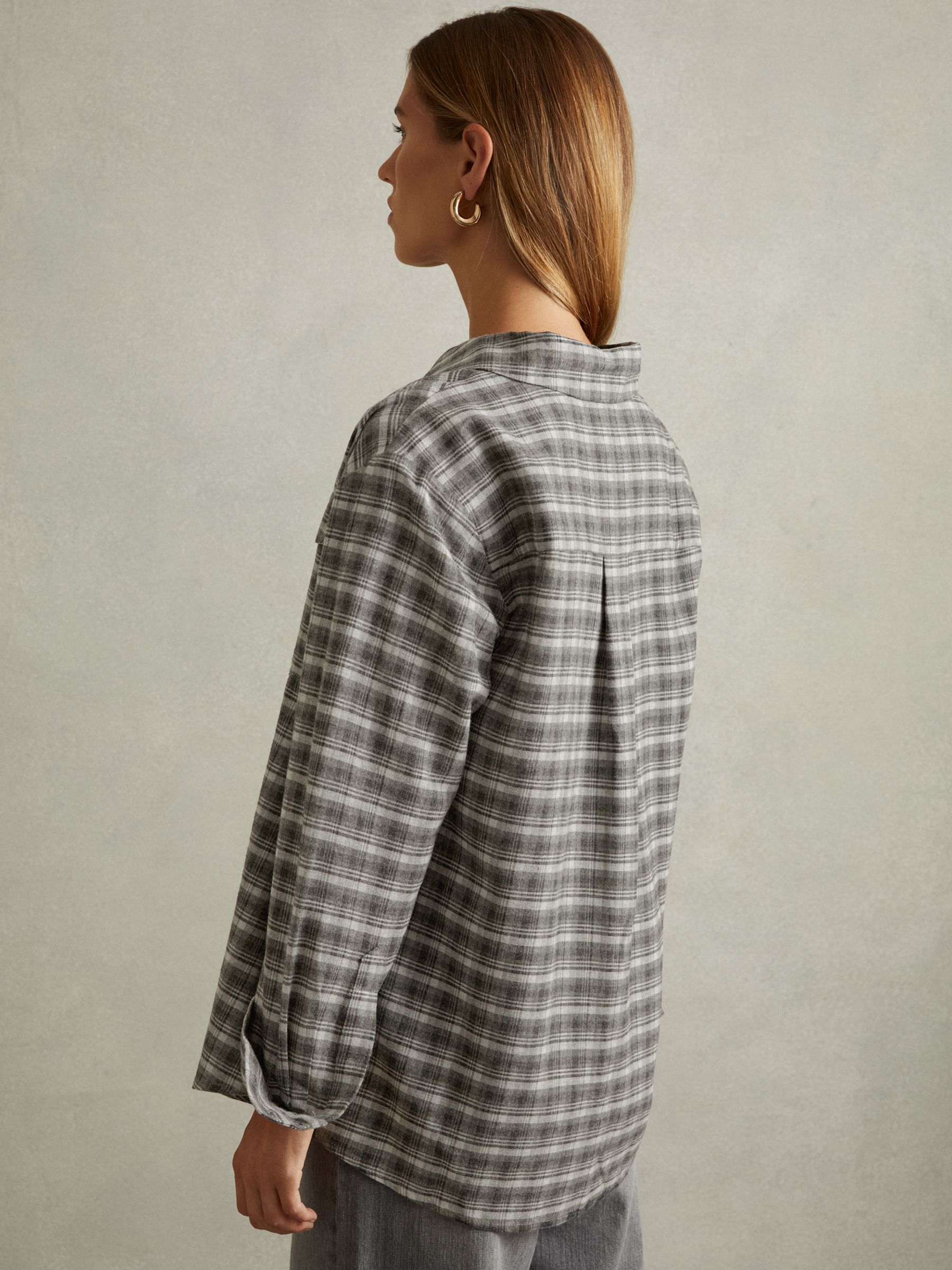 Lorena Grey Checked Button-Through Shirt