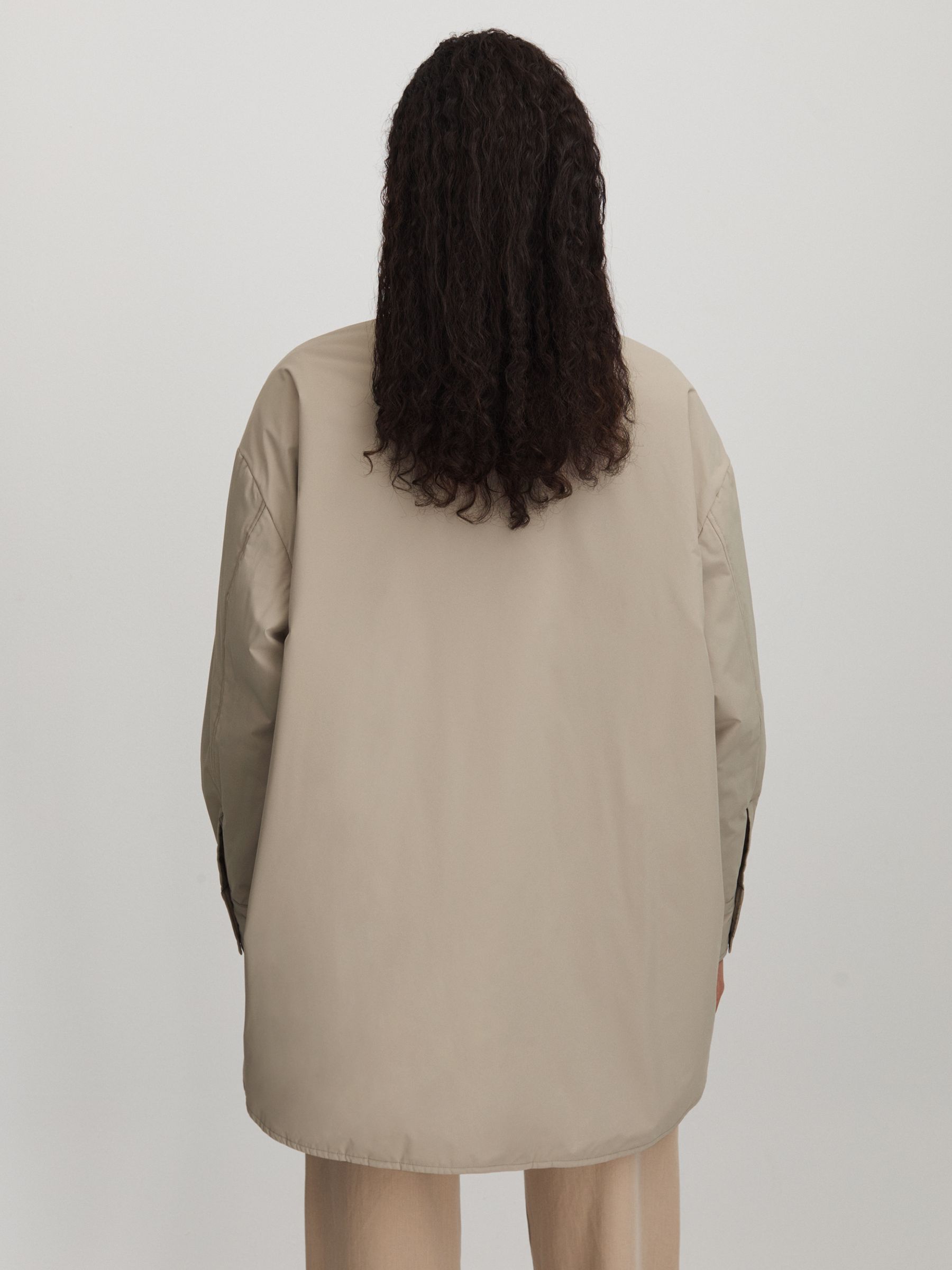 Scandinavian Edition Padded Shirt Jacket in Khaki