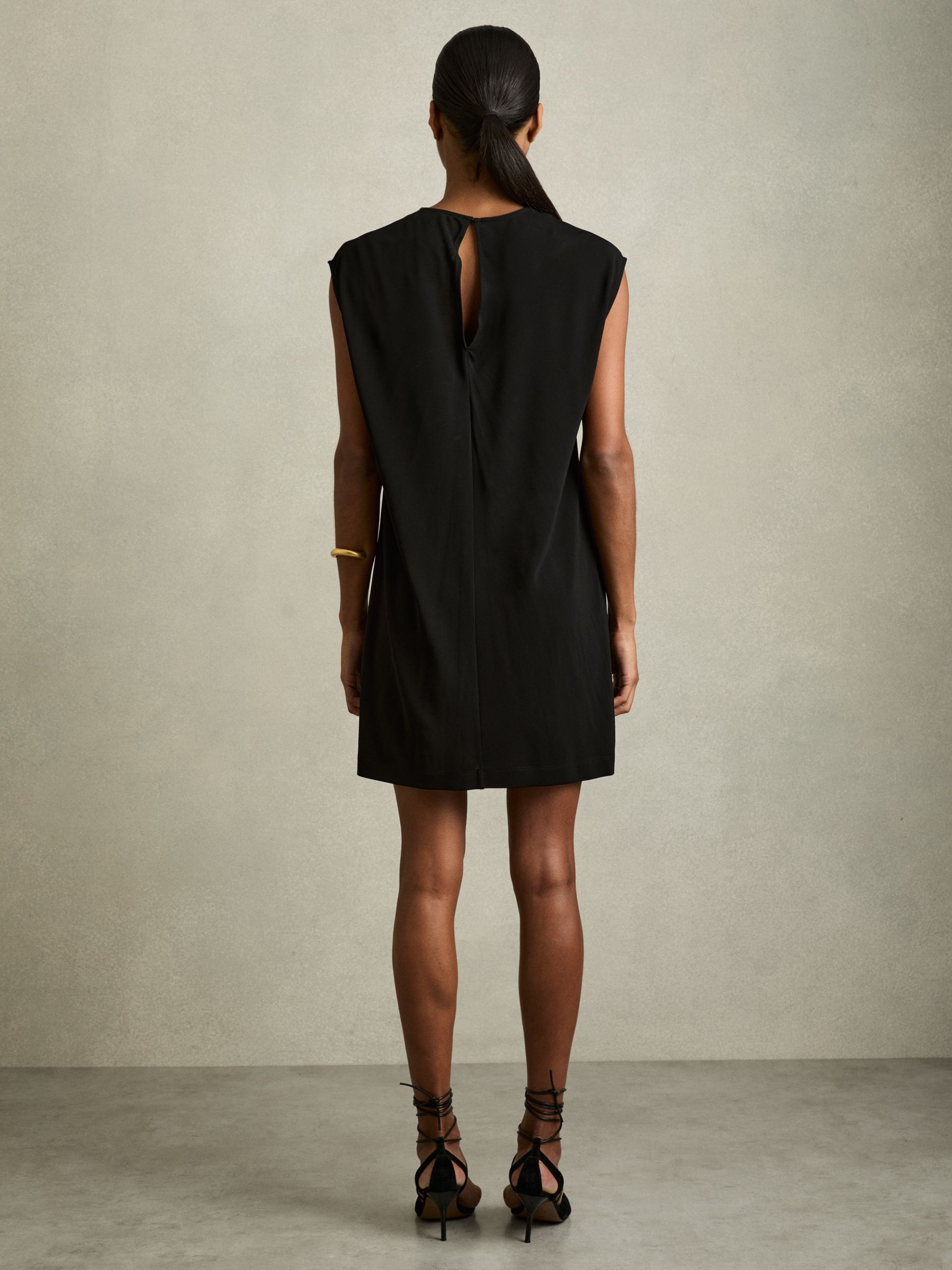 Corset Jersey Mini Dress in Black