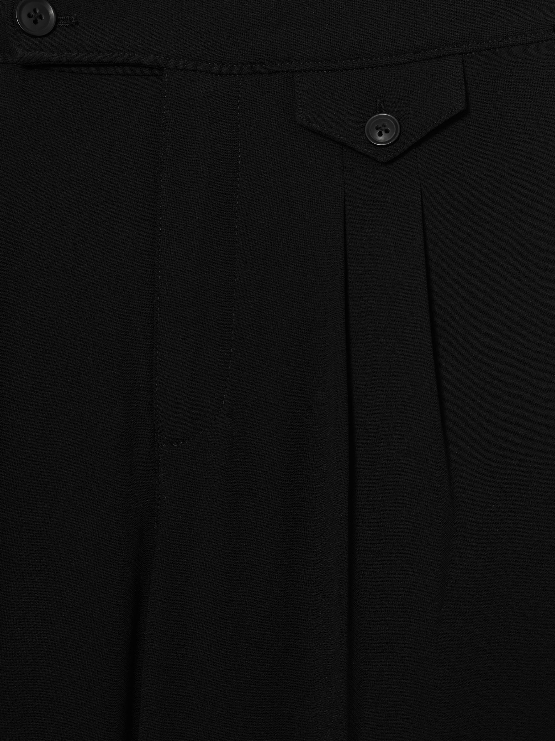 Paige High-Rise Twill Trousers in Black