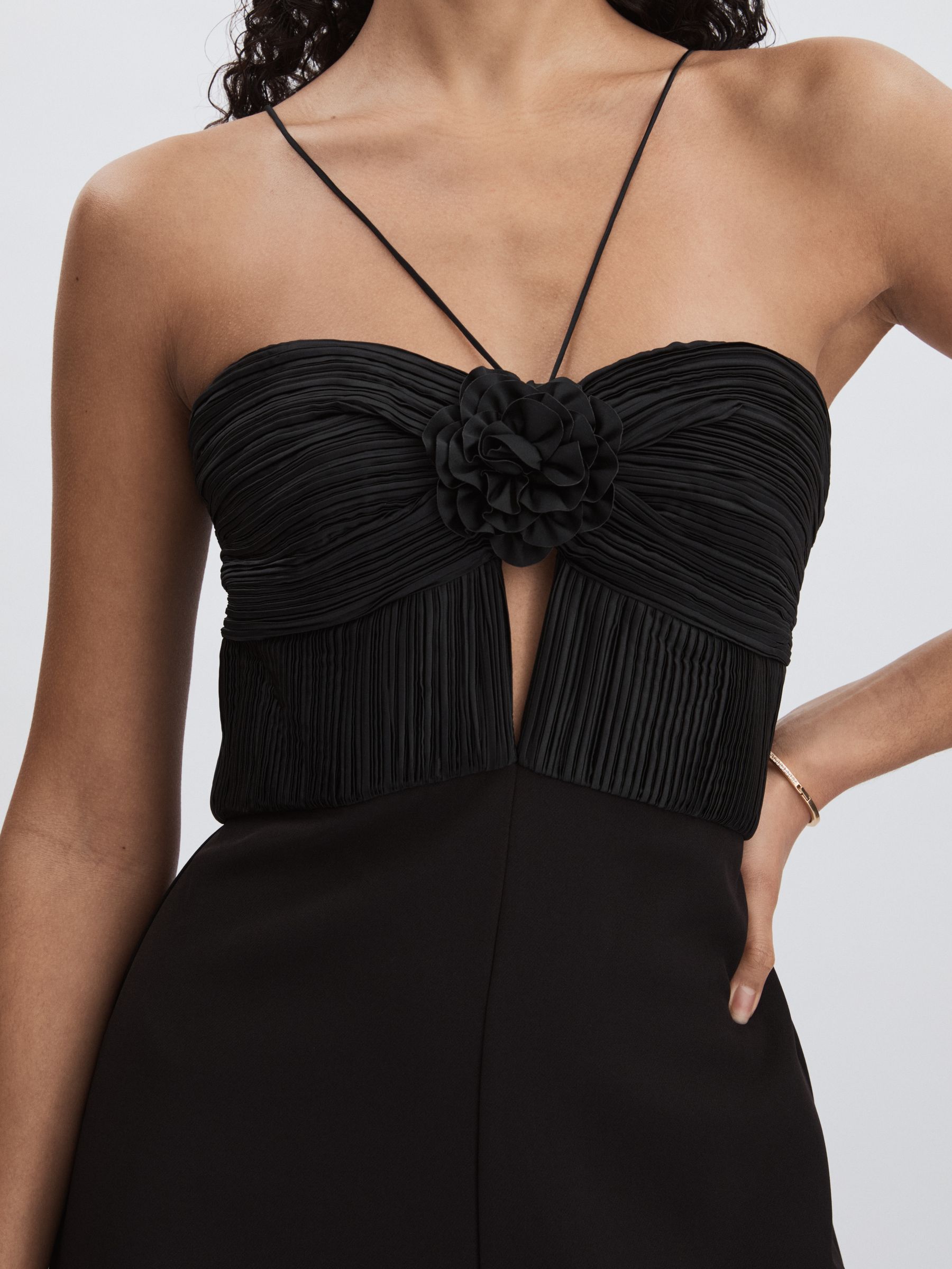 Amur Cady Rosette Jumpsuit in Black