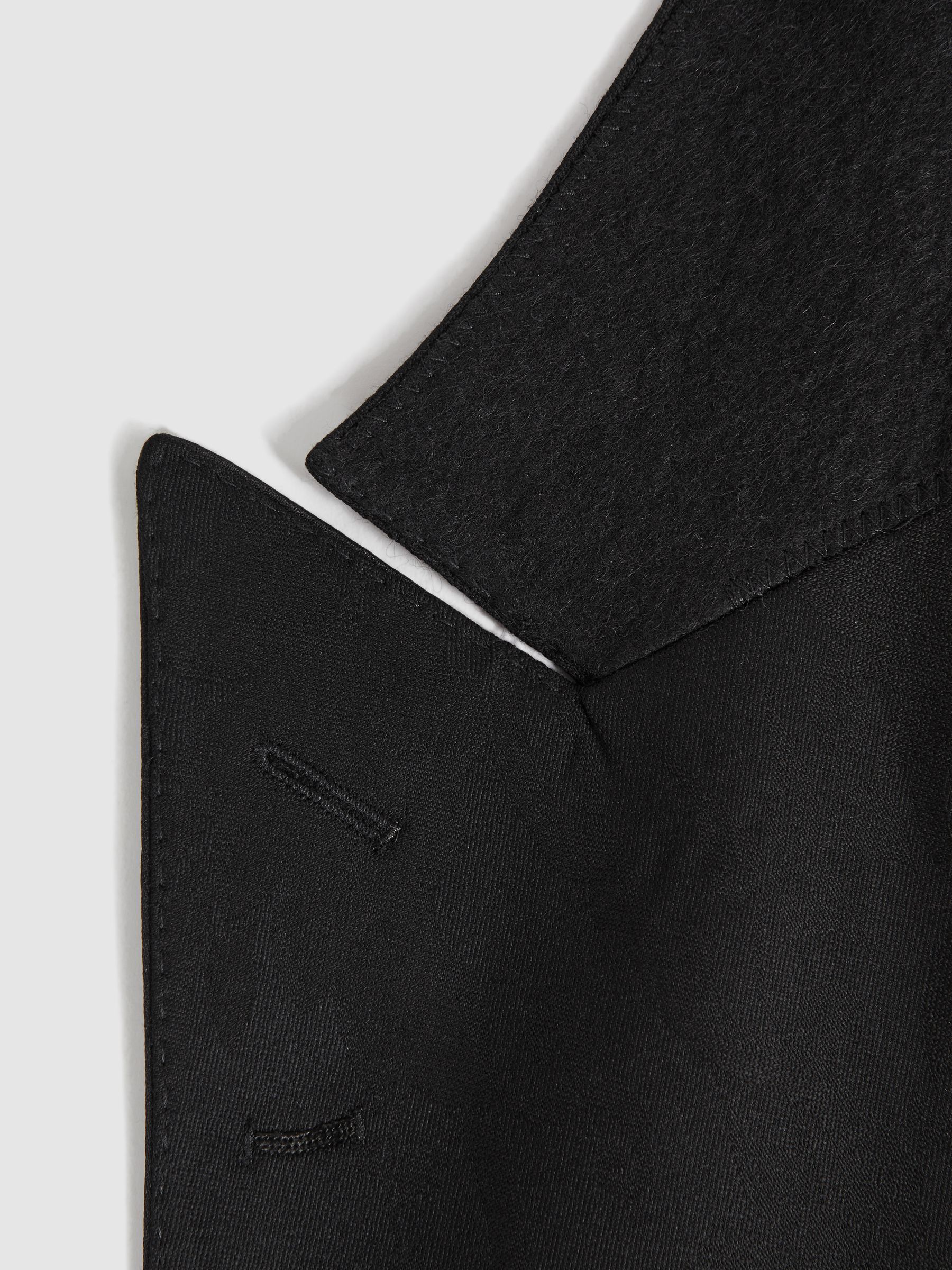 Jacquard Oscar Jacobson Double Breasted Blazer in Black