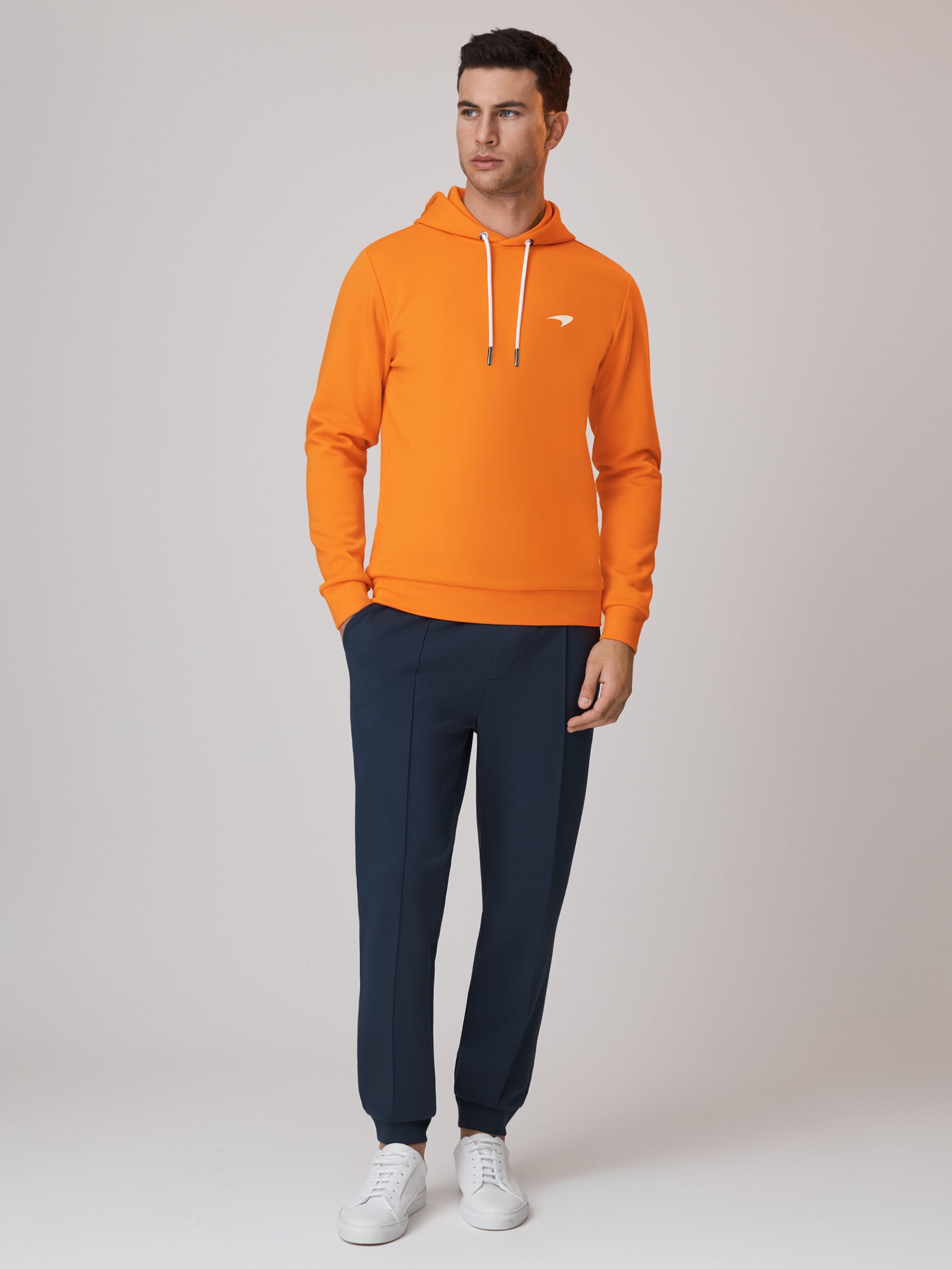 McLaren F1 Interlock Jersey Hoodie in Papaya