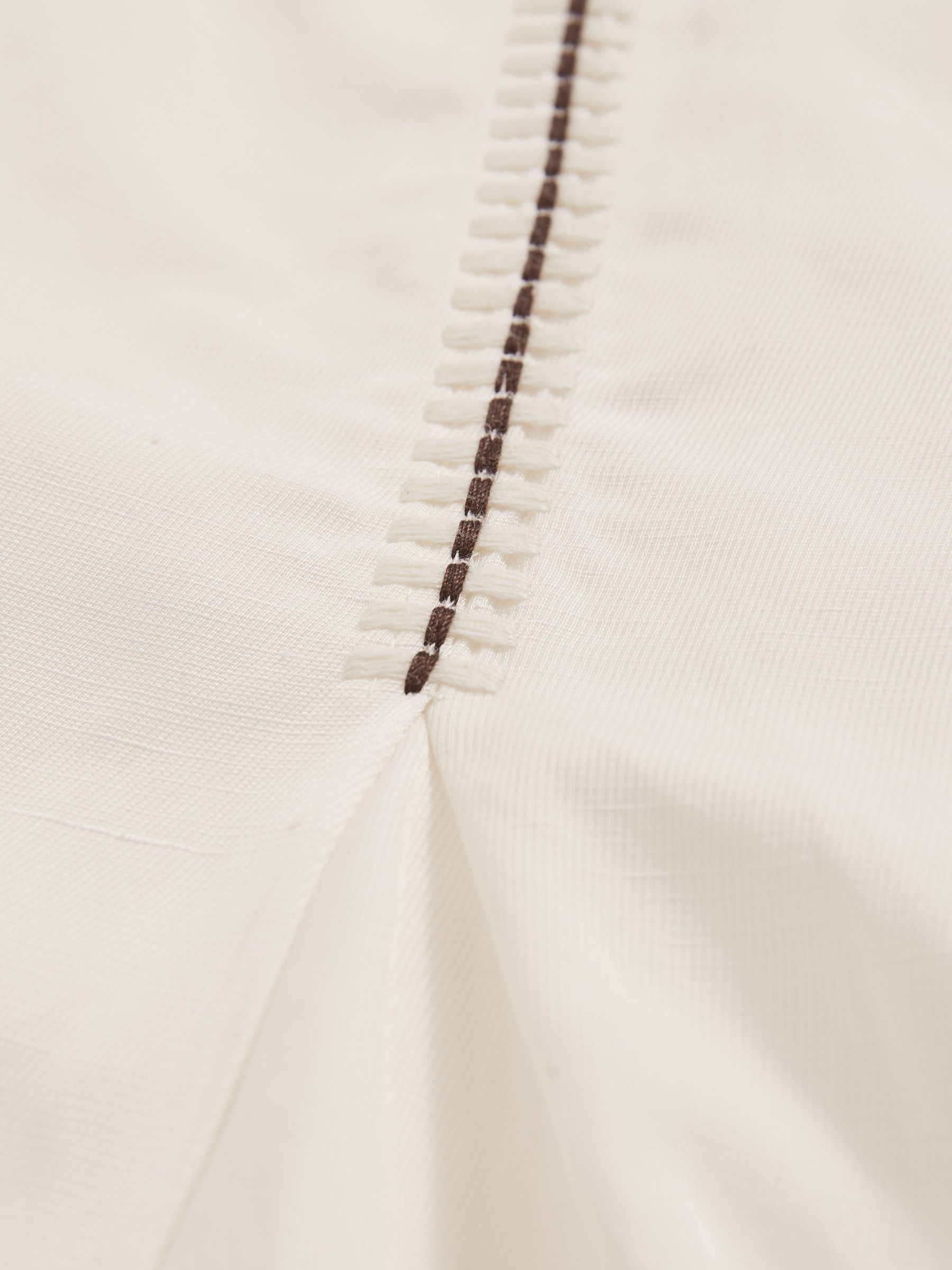 Petite Craft-Stitch Sleeveless Midi Dress in Ivory/Black