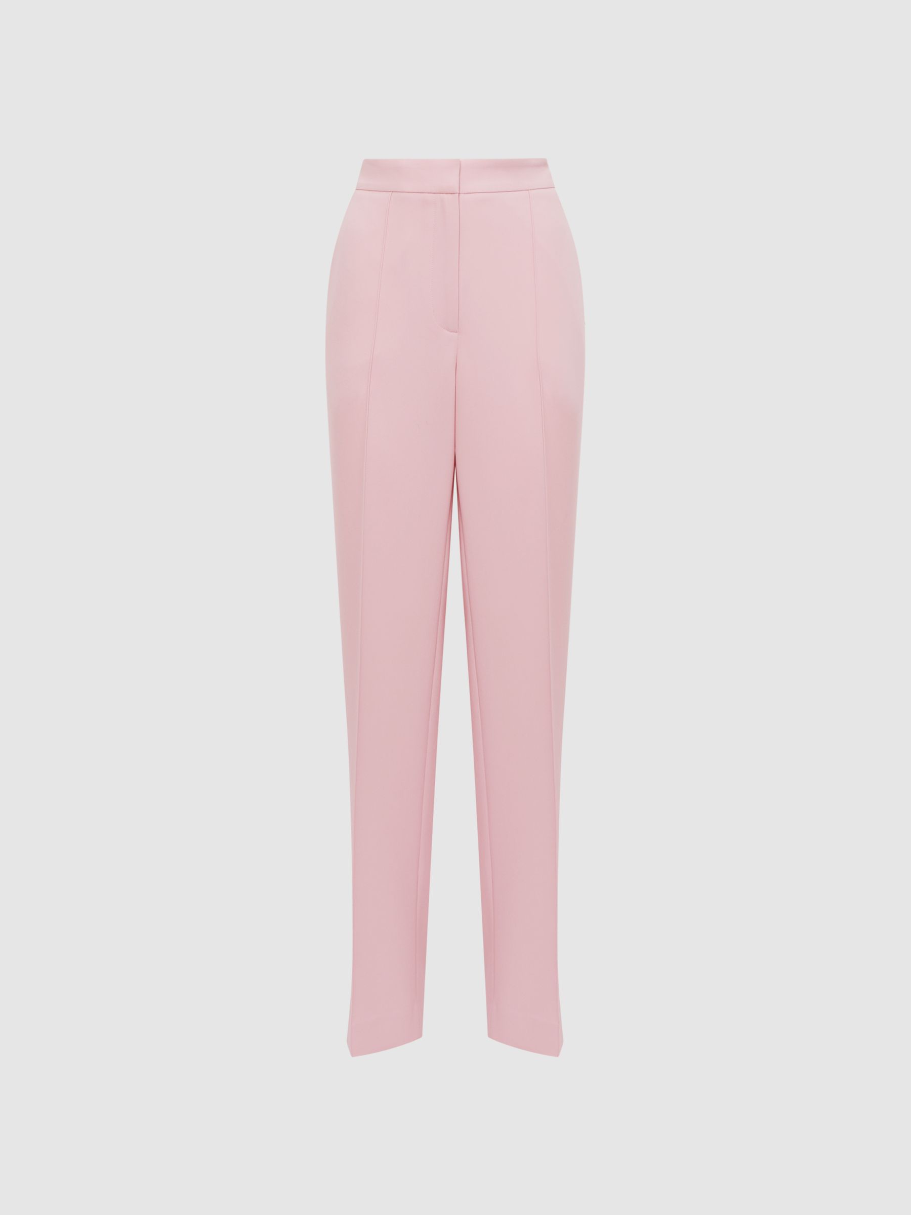 Wide Leg Split Hem Trousers in Pink