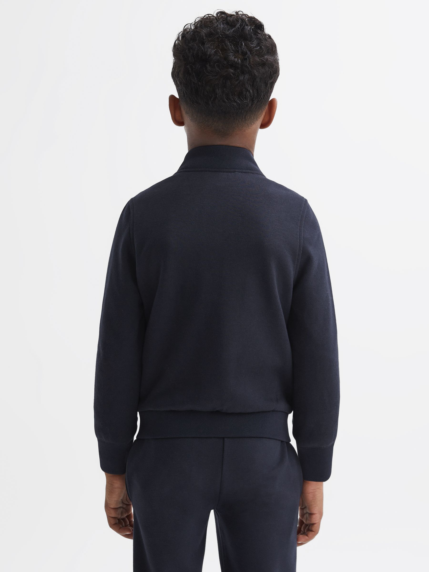 3-9 yrs Funnel Neck Quilted Hybrid Jacket in Navy
