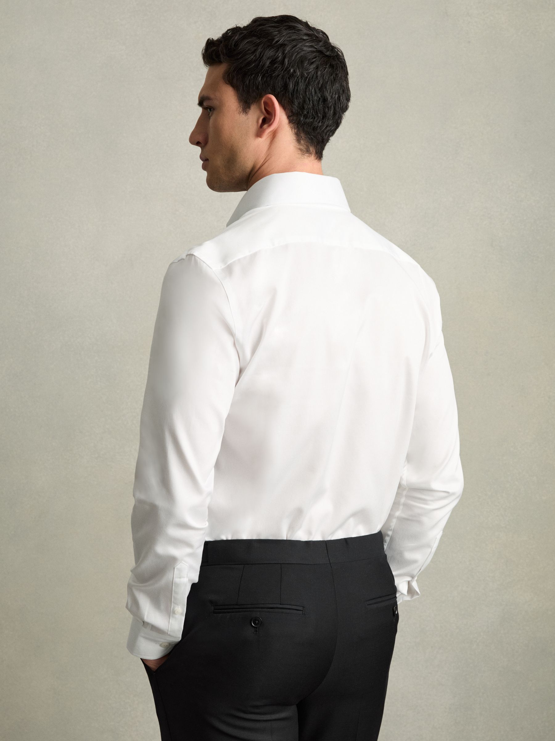 Regular-Fit Cotton Button-Down Shirt in White