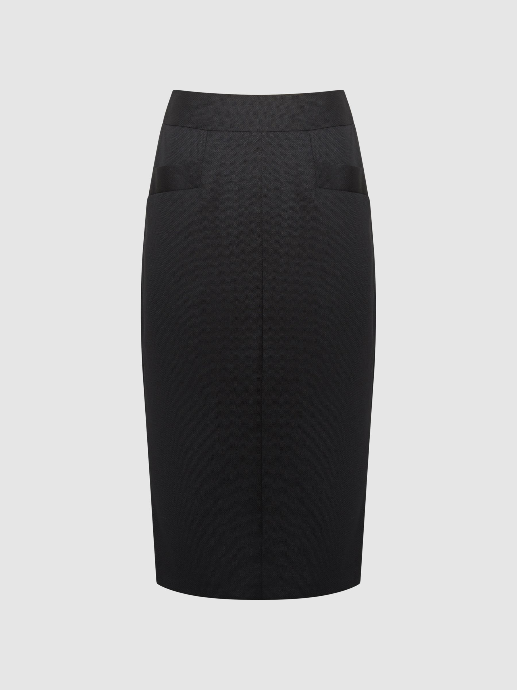 Tailored Pencil Skirt in Black