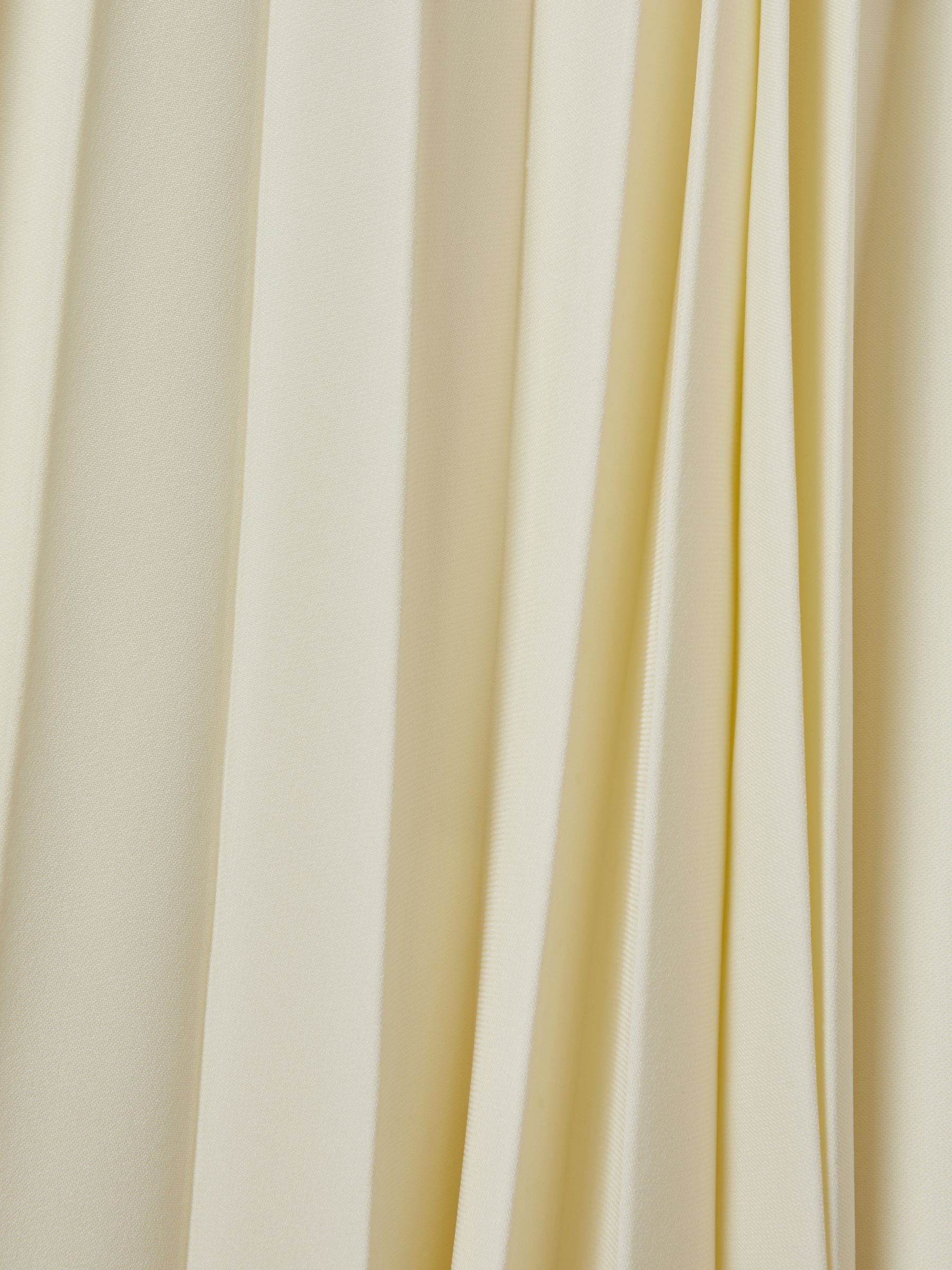 Pleated Cape Sleeve Midi Dress in Lemon