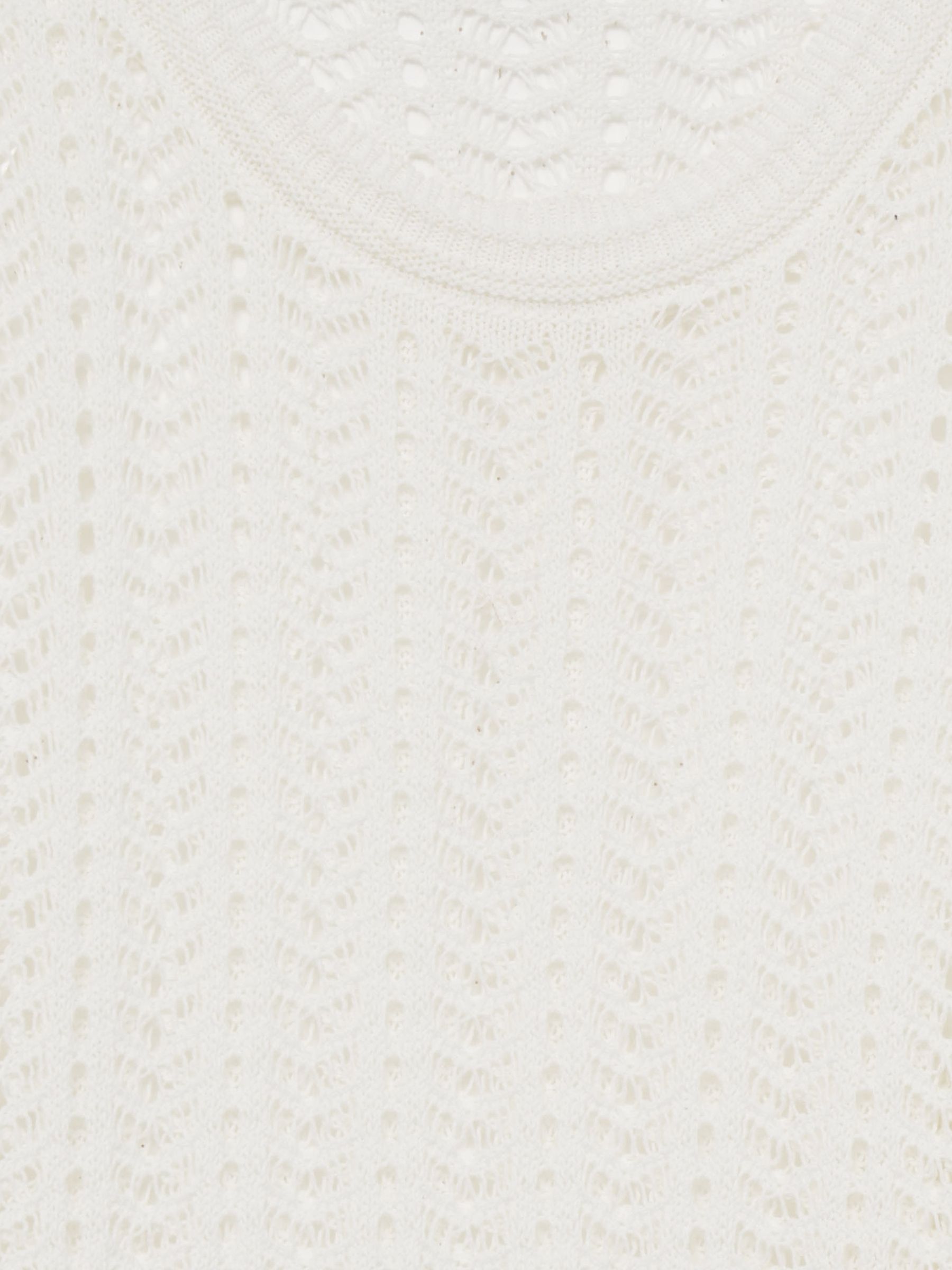Open-Knit Crew-Neck Jumper in White