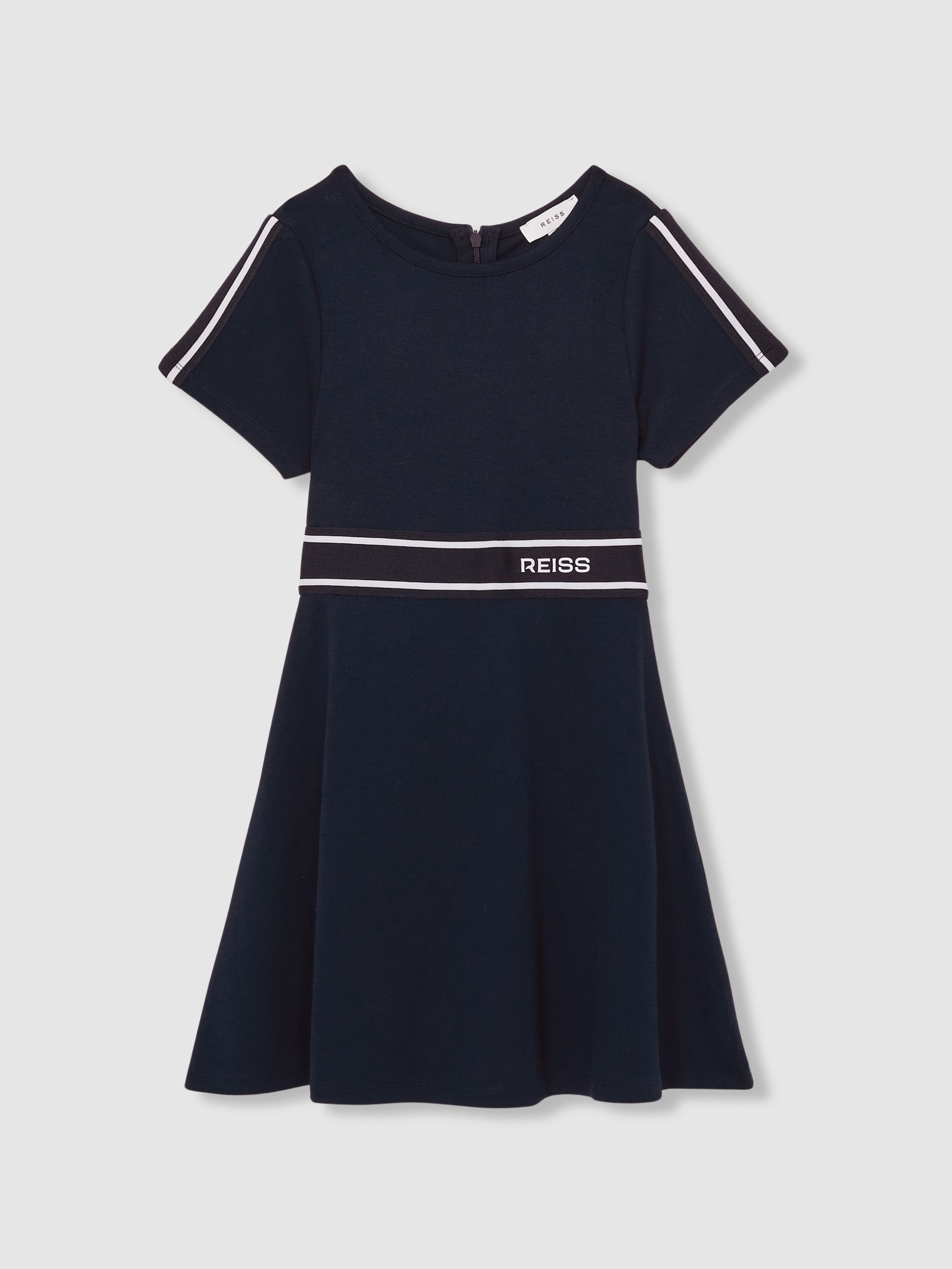 9-13 yrs Interlock-Jersey Logo-Waistband Dress in Navy