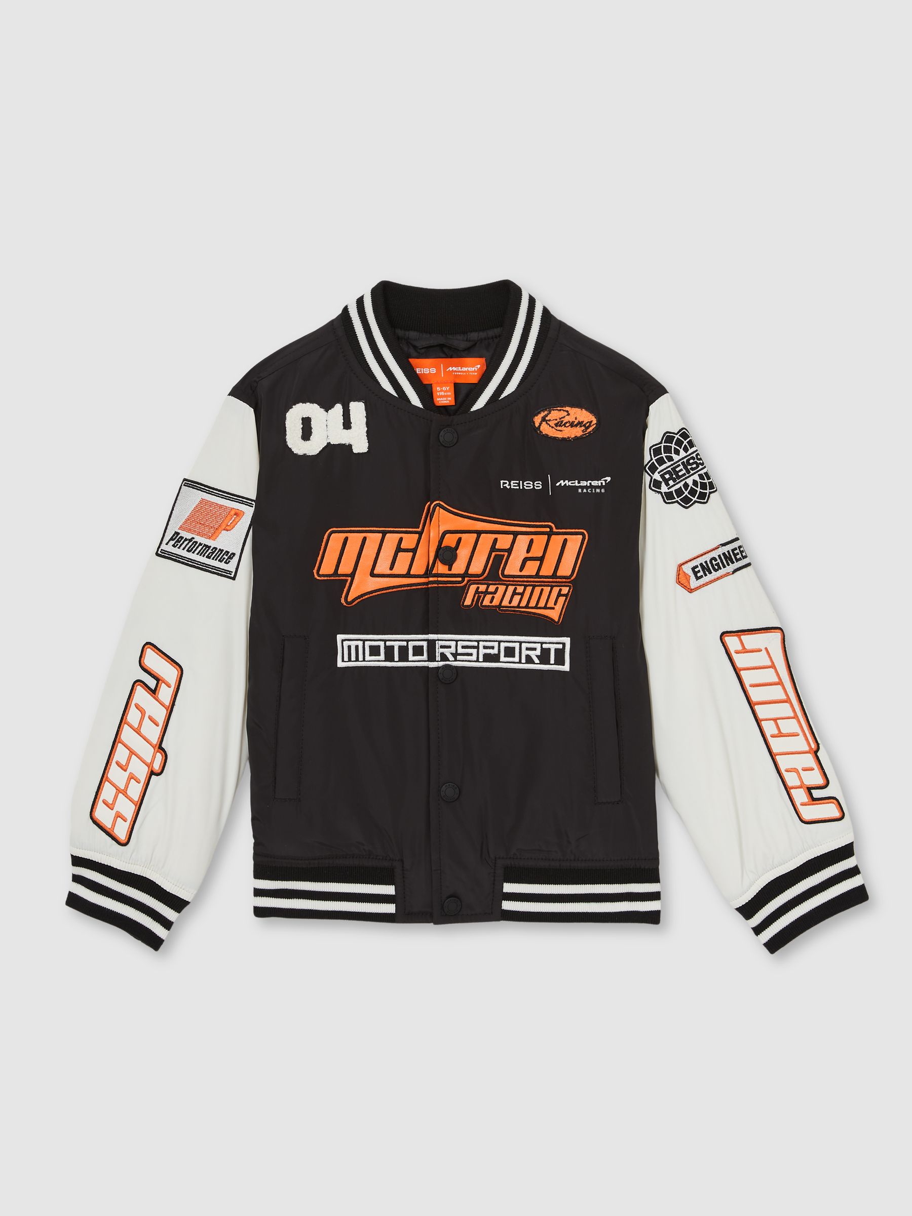 3-9 yrs McLaren F1 Team Bomber Jacket Unisex Fit in Black/Off White