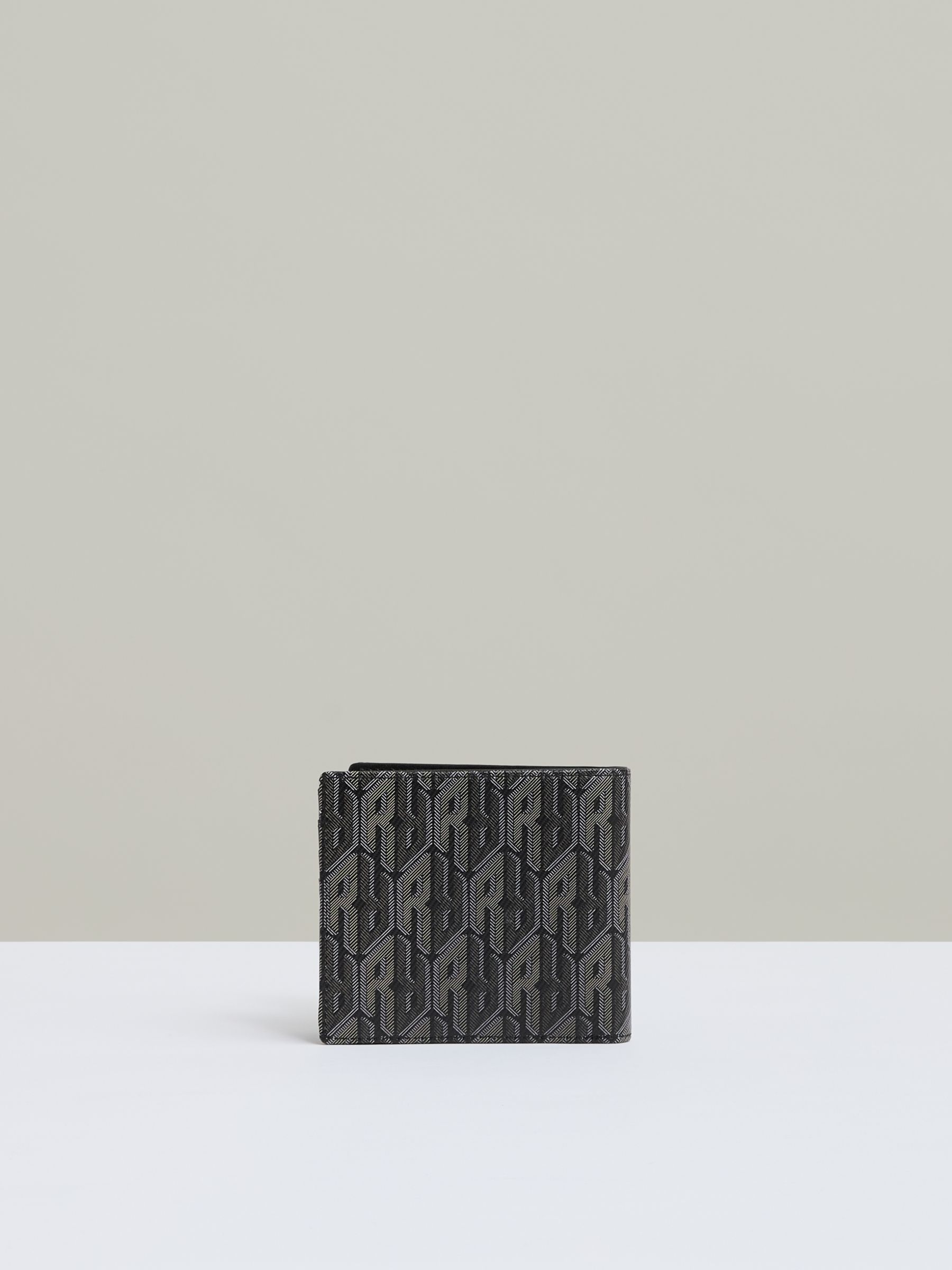 Coated Canvas Monogram Wallet in Grey Multi