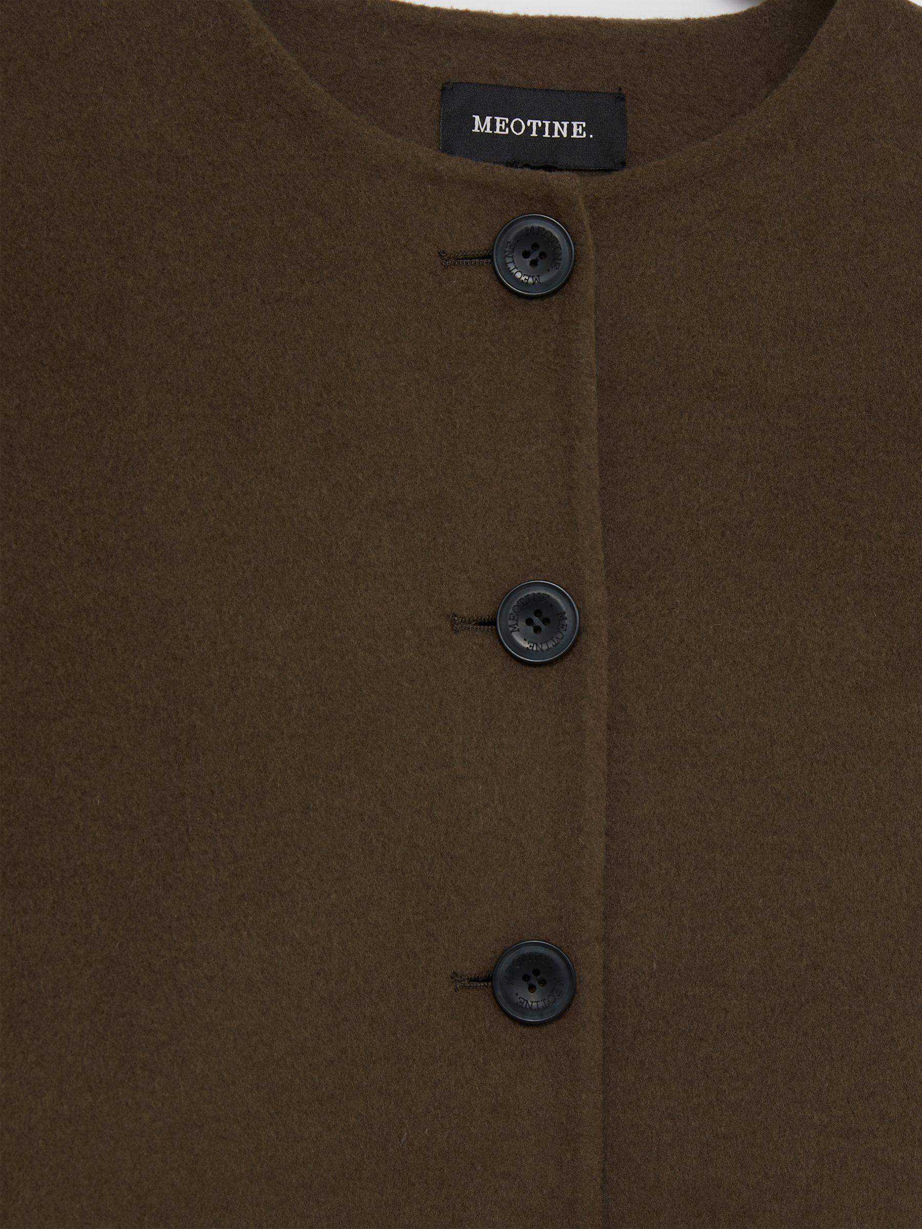 Meotine Wool-Blend Cropped Jacket in Brown