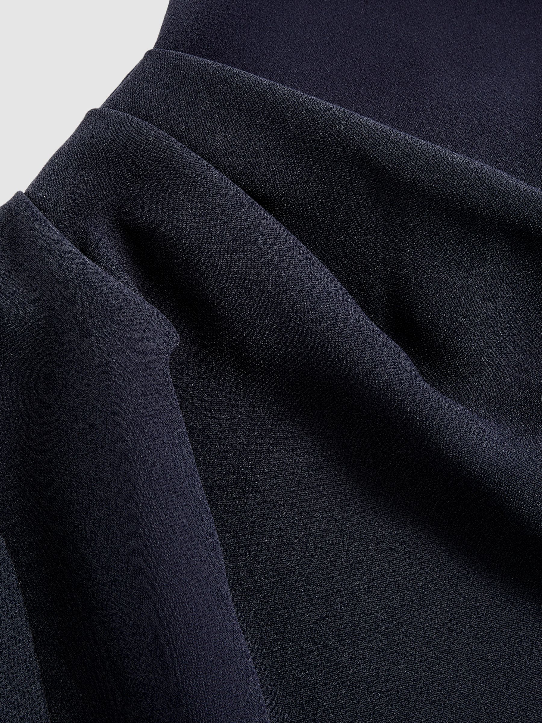 One-Shoulder Draped Top in Navy