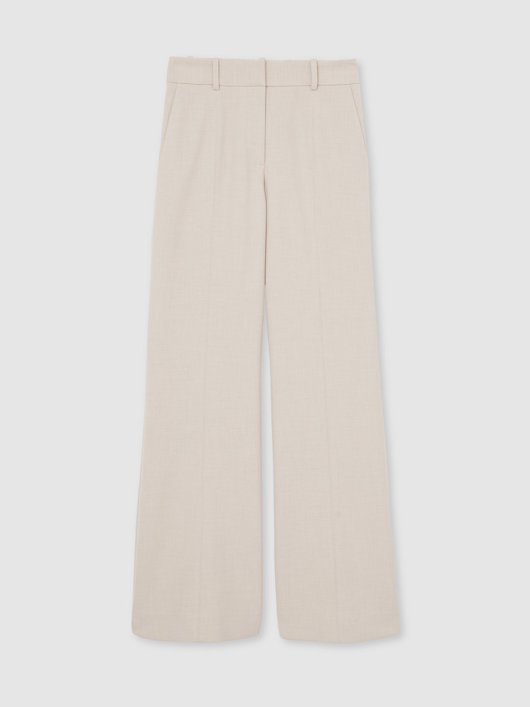 Flared Tailored Trousers in Neutral