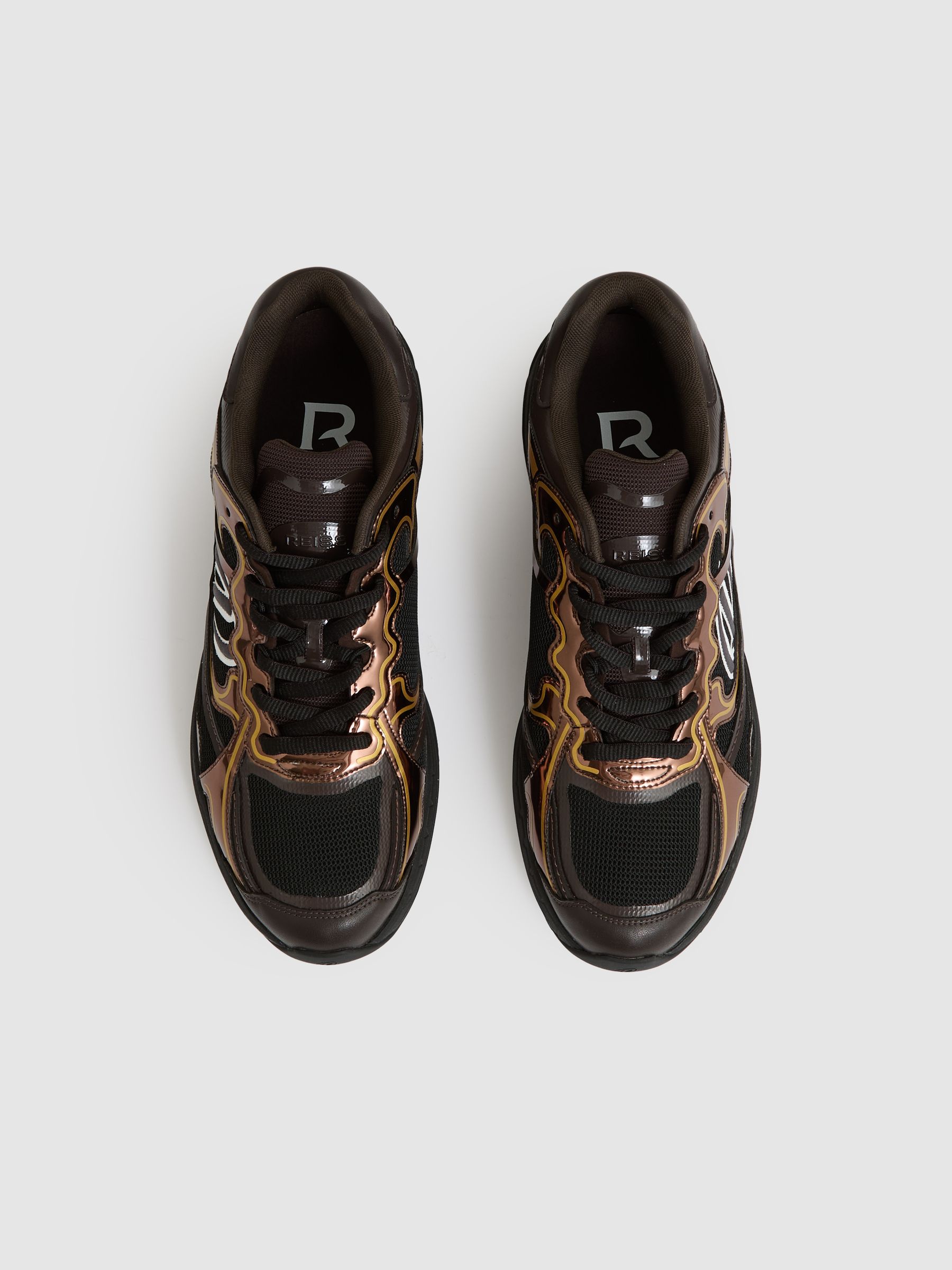 Overlay Logo Running Trainers in Electric Brown