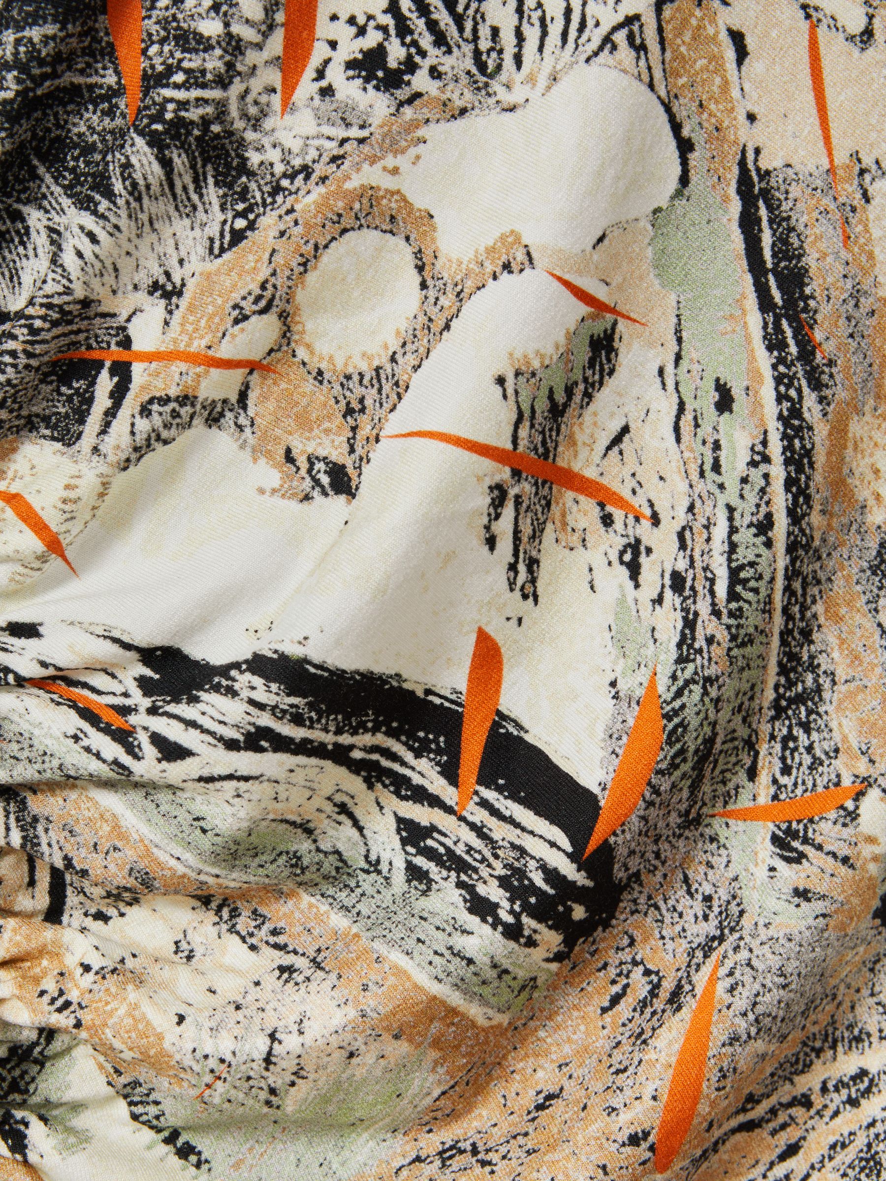 Printed Jersey Midi Dress in Multi