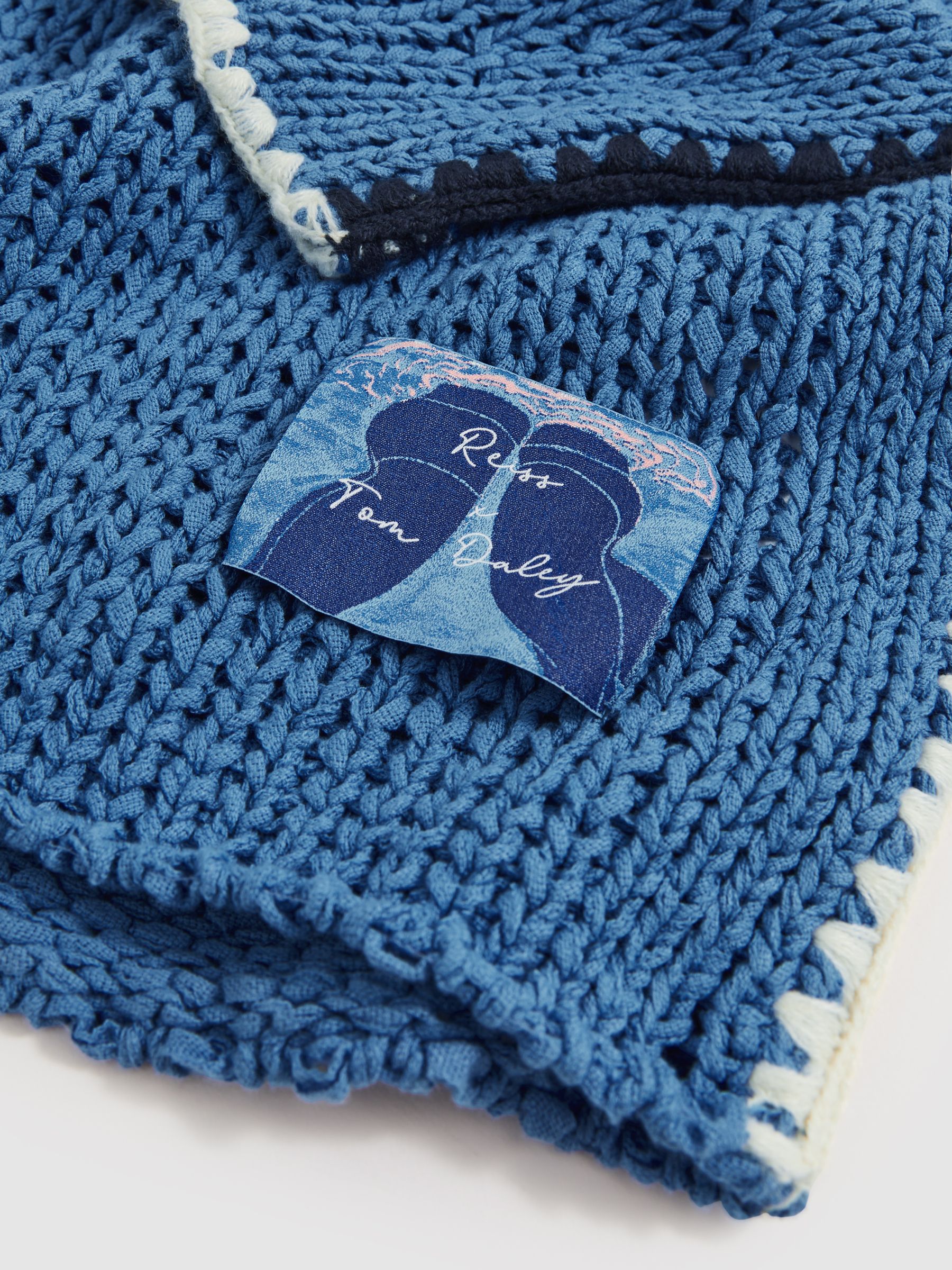 Reiss | Tom Daley Chunky Knit Jumper in Soft Blue