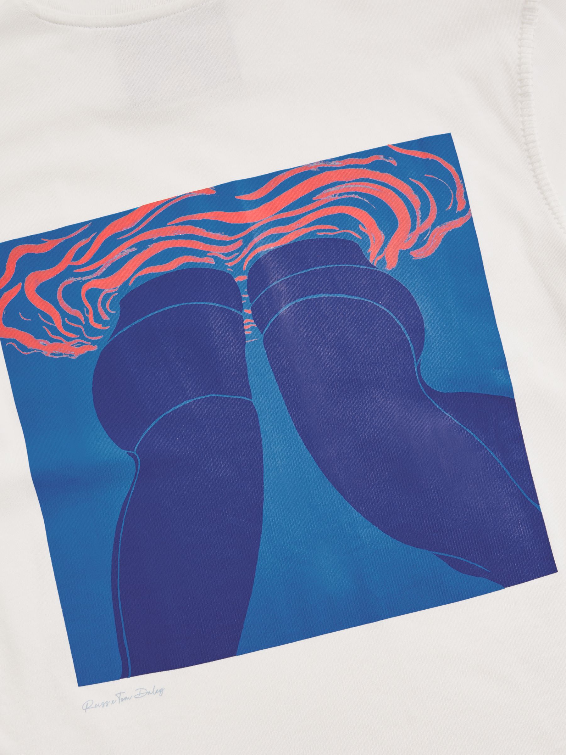 Reiss | Tom Daley Graphic-Print T-Shirt in White