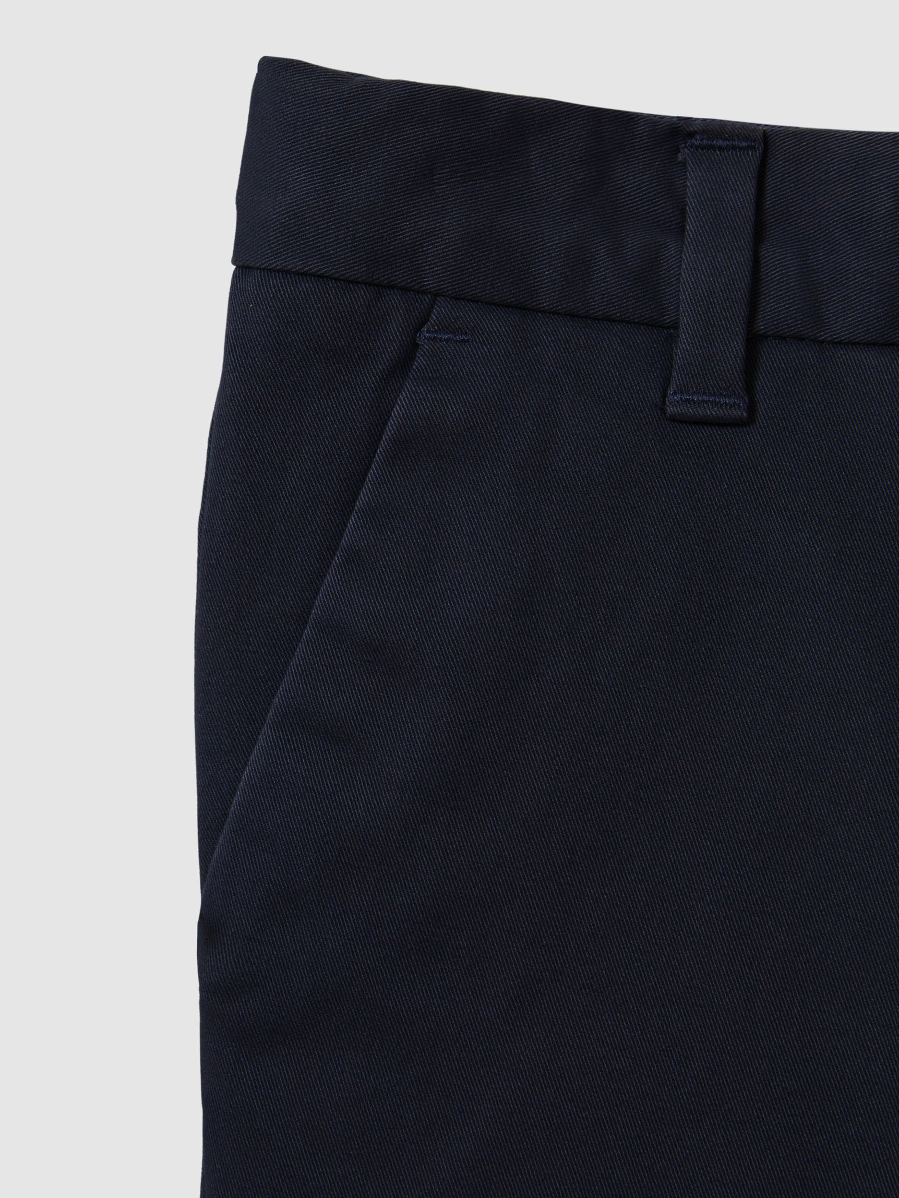 9-13 yrs Cotton Chino Shorts with Stretch in Navy