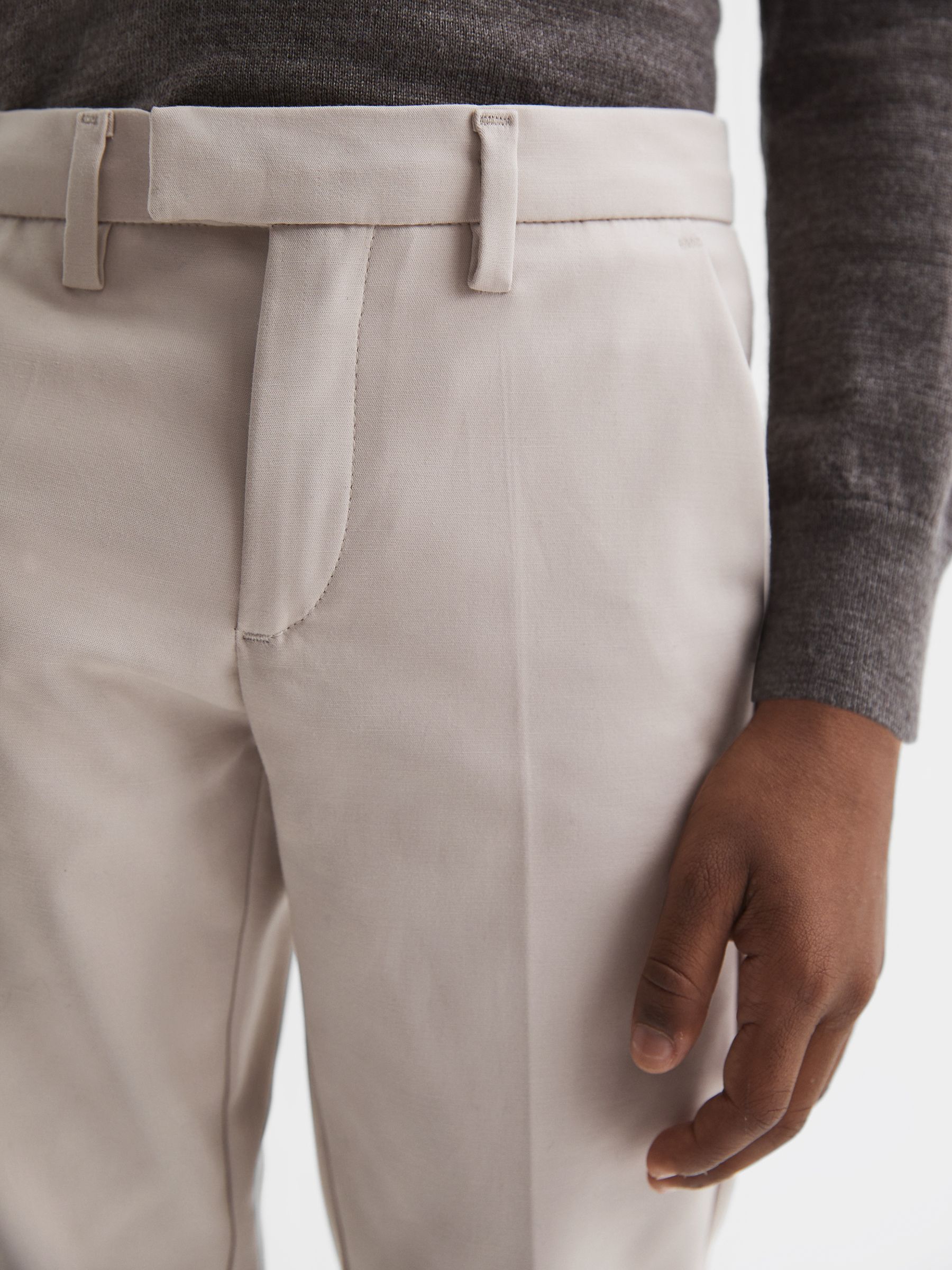 9-14 yrs Slim Fit Tapered Chinos in Stone