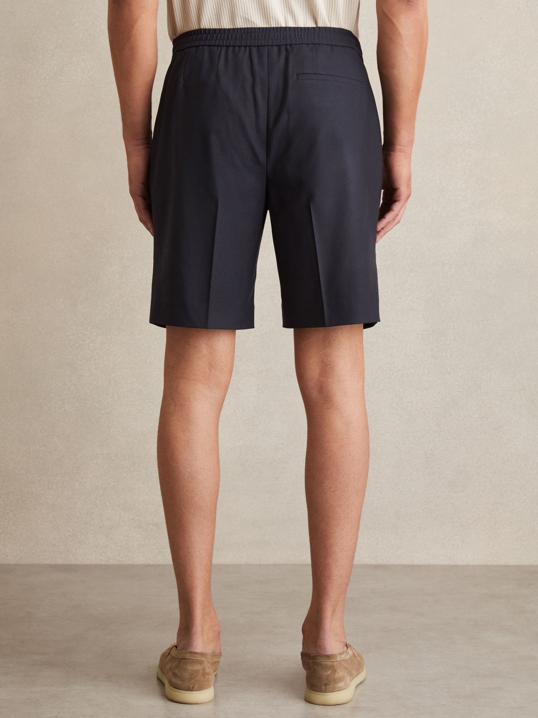 Relaxed Drawstring Shorts in Navy