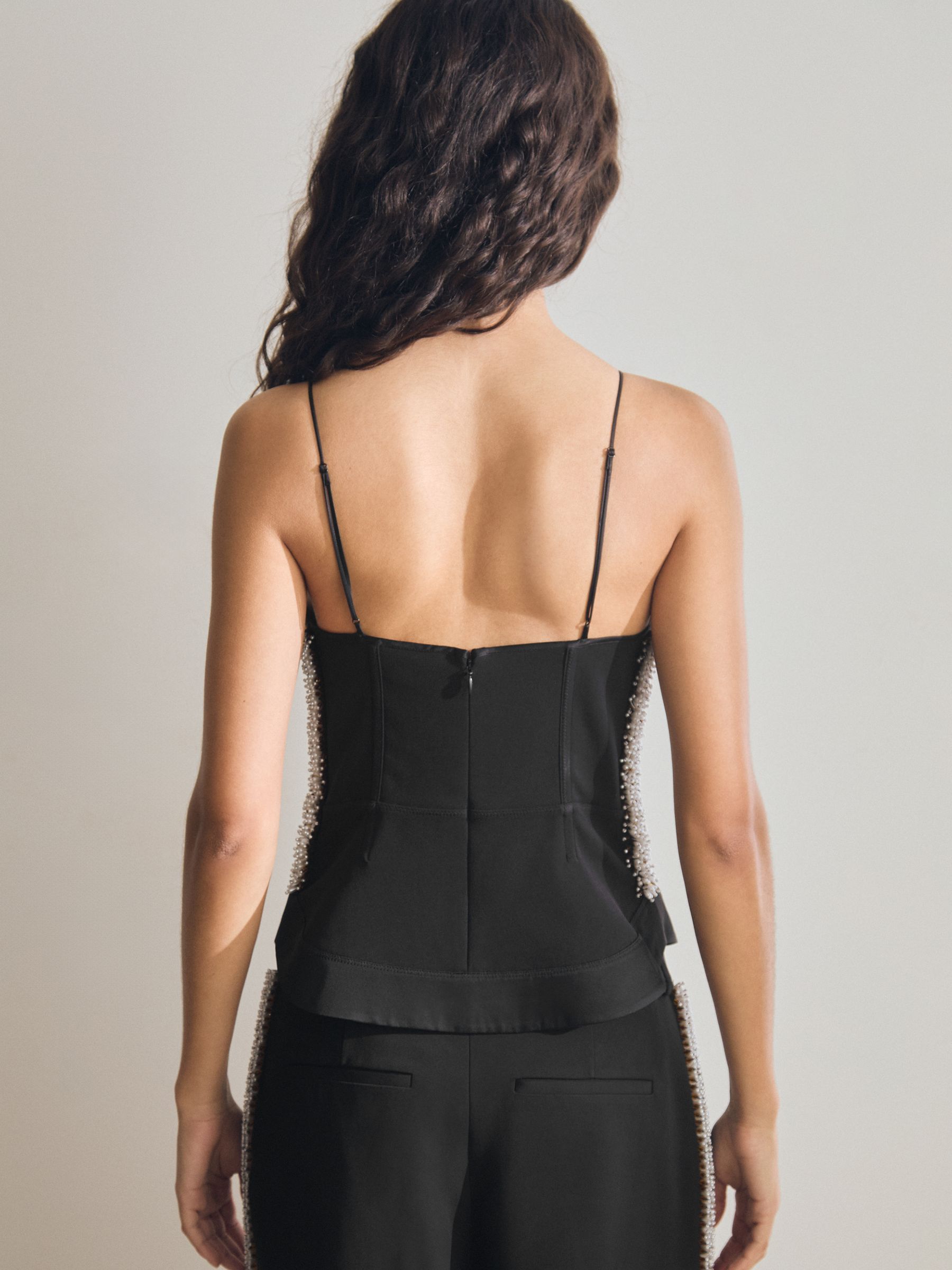 Atelier Embellished Corset Top in Black