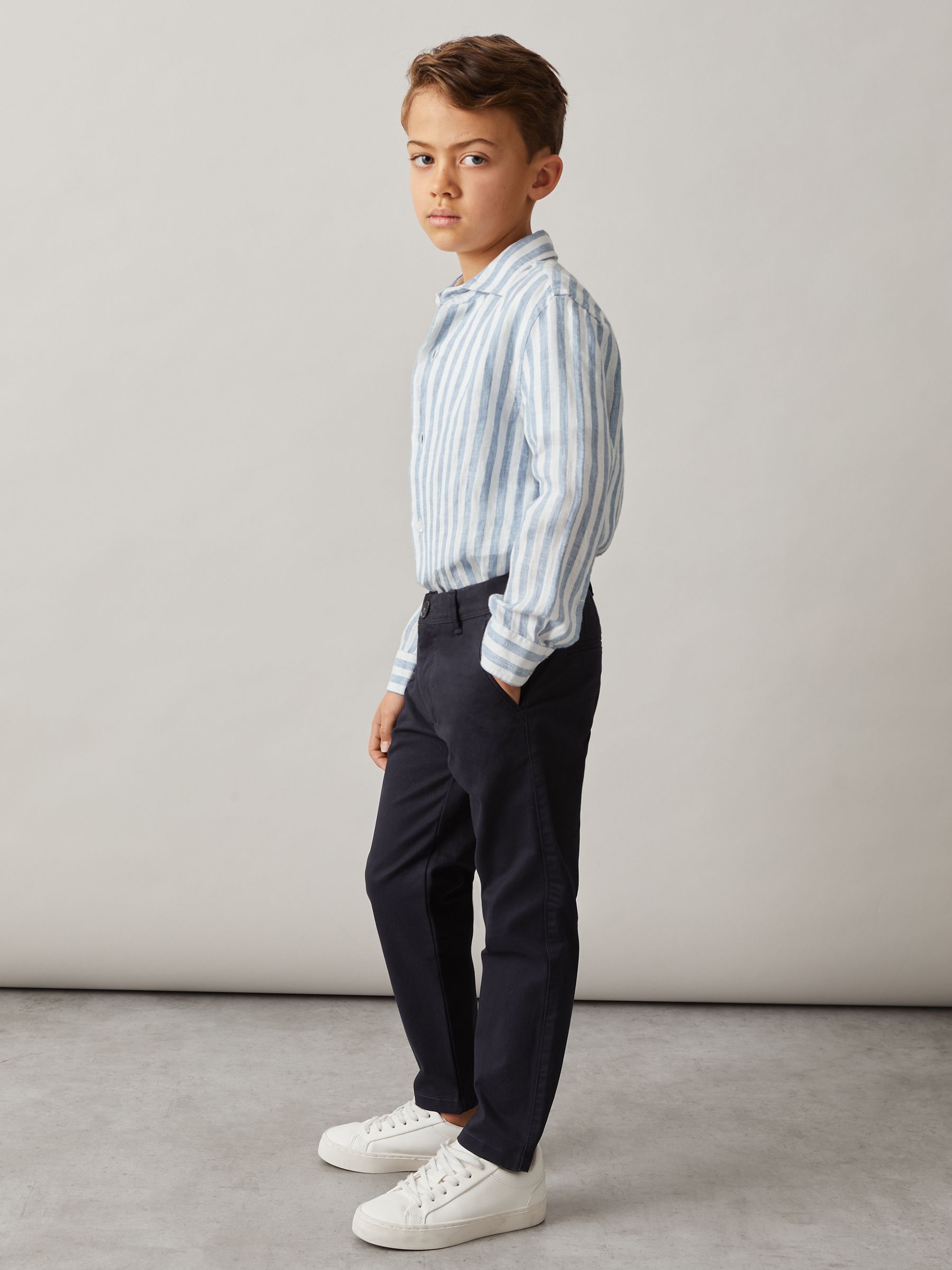 3-9 yrs Slim Fit Casual Chinos in Navy