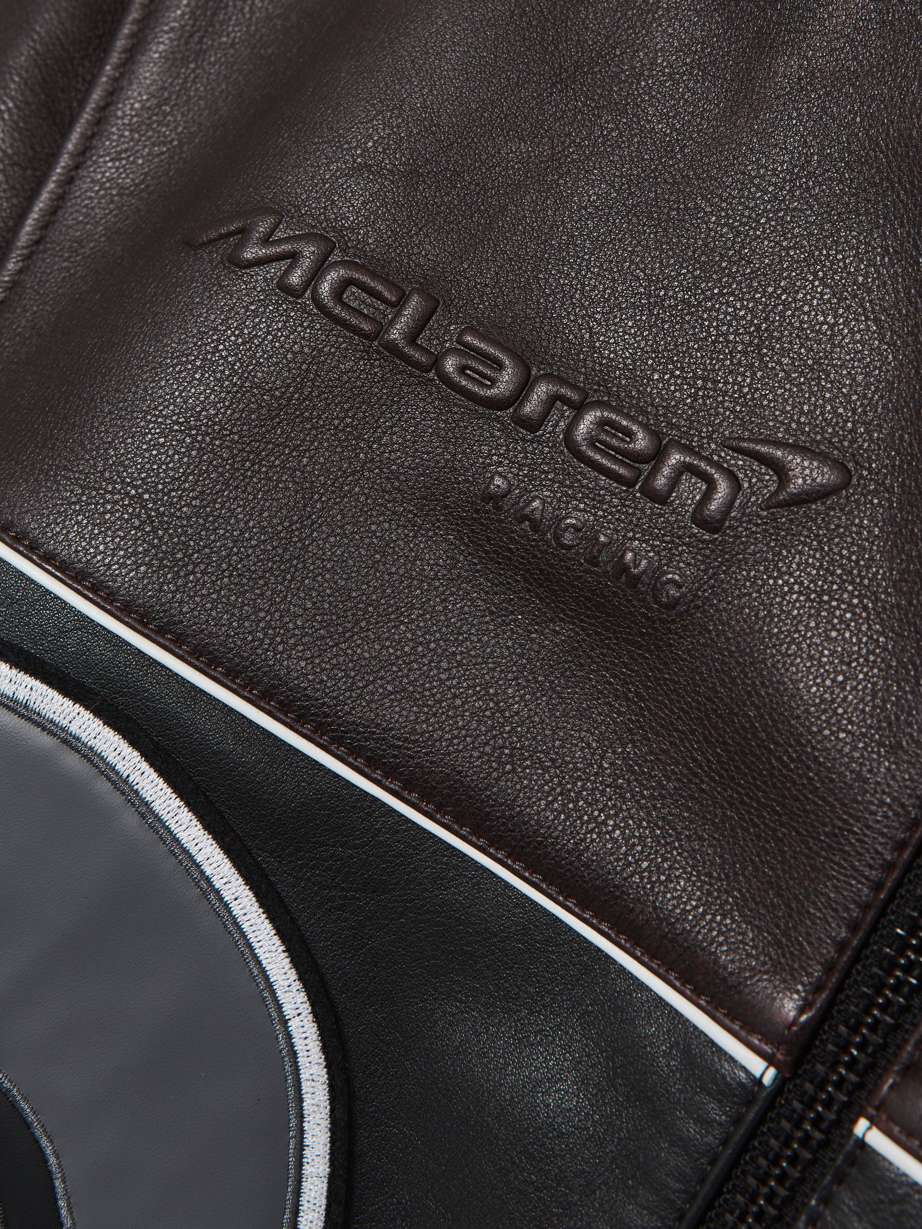 McLaren F1 Team Leather Biker Jacket in Black