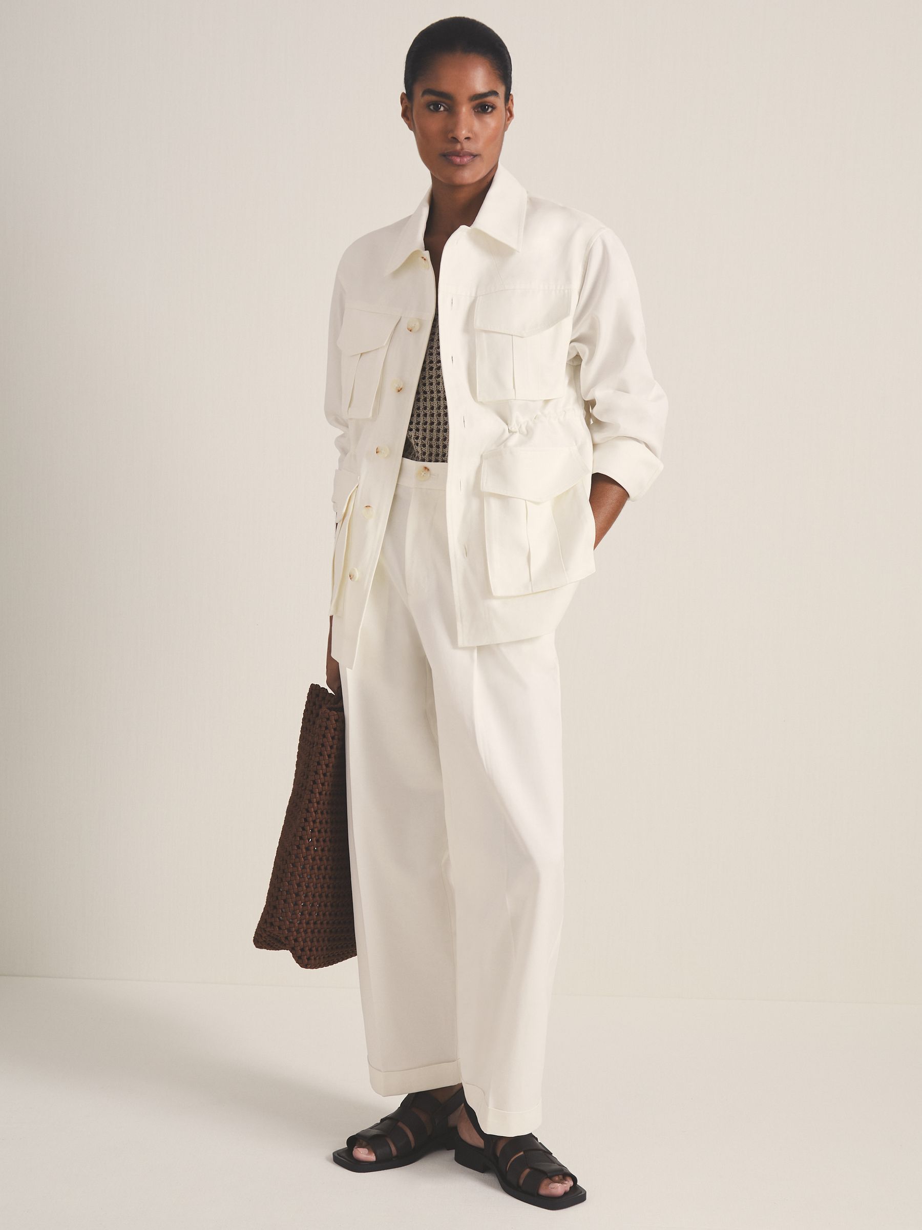 Reiss | Les 100 Ciels Utility Jacket in White