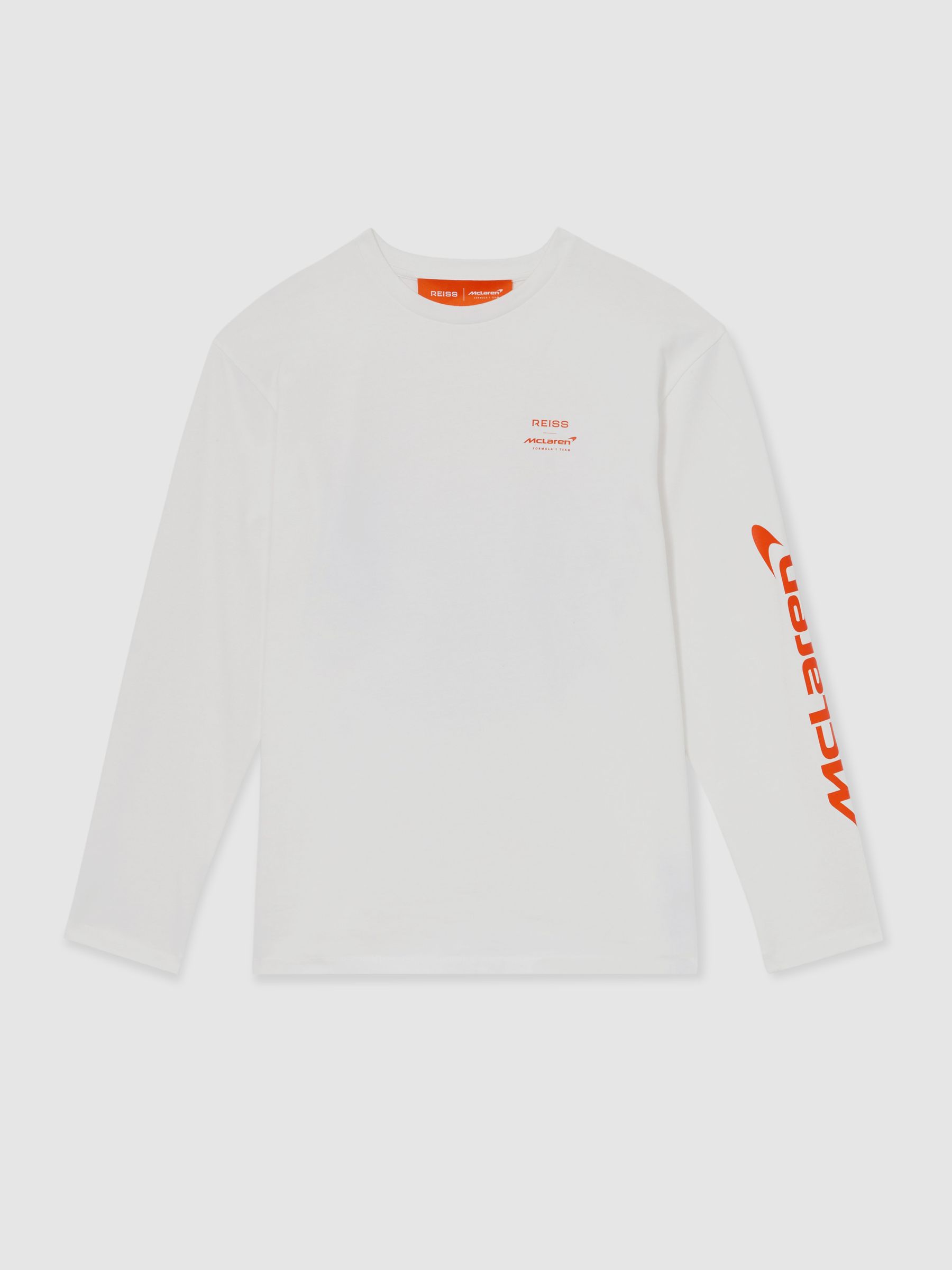 Unisex Fit McLaren F1 Team Tyre-Print T-Shirt in White