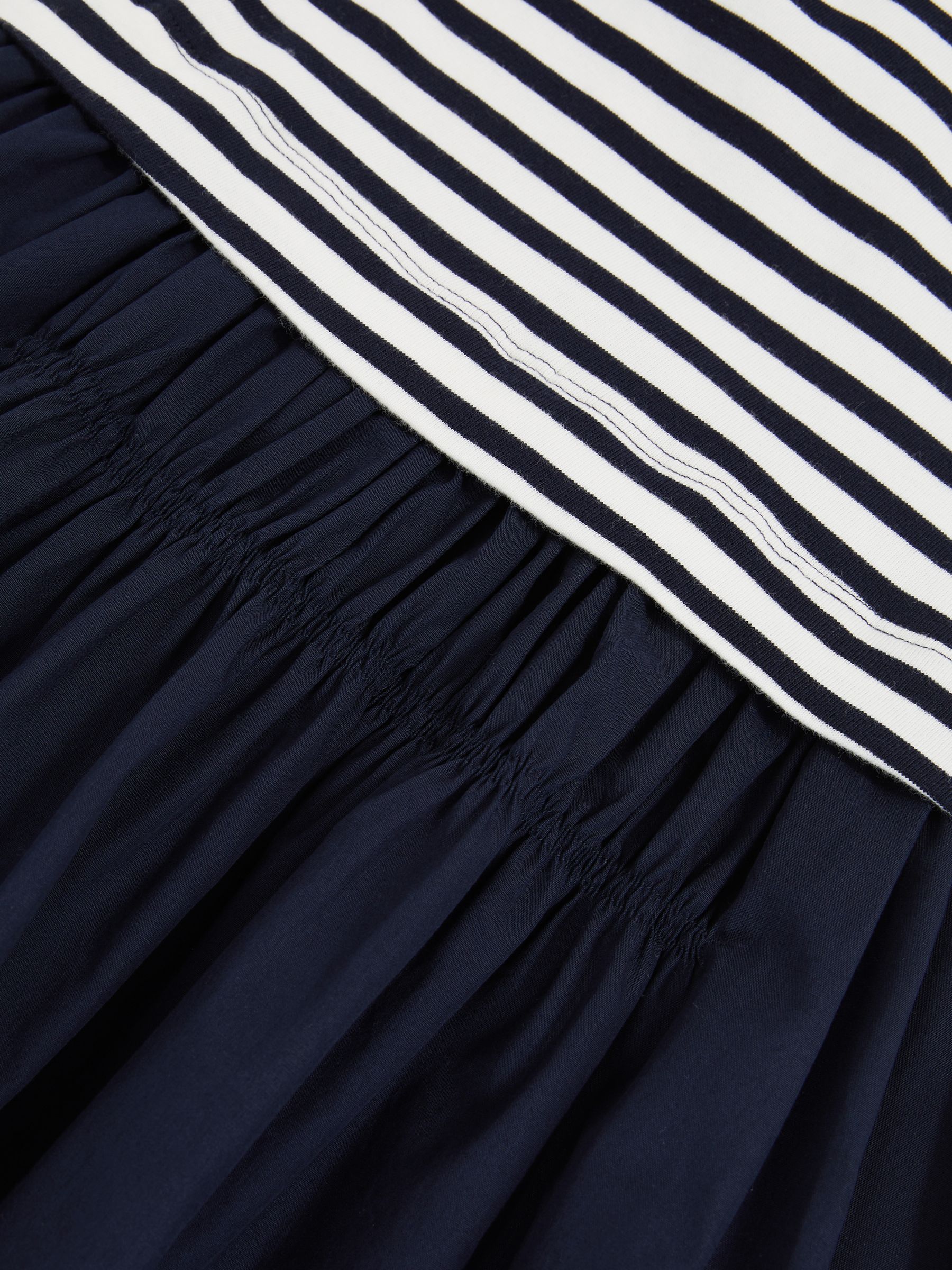 9-13 yrs Cotton Layered Sleeveless Midi Dress in Navy