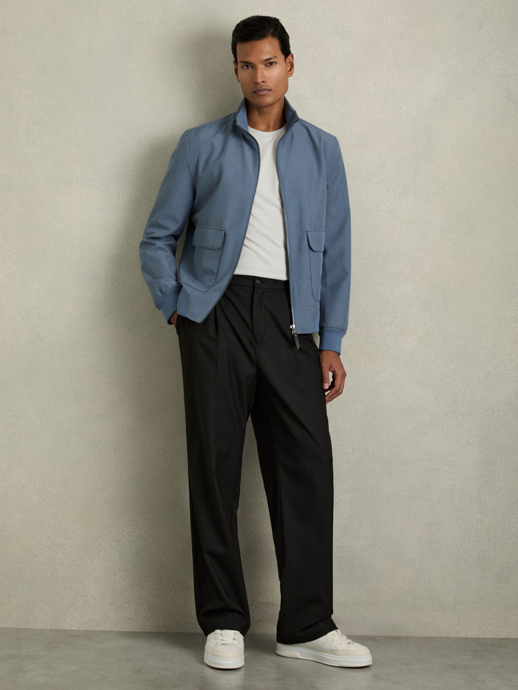 Crew Neck T-Shirt in Mint Blue